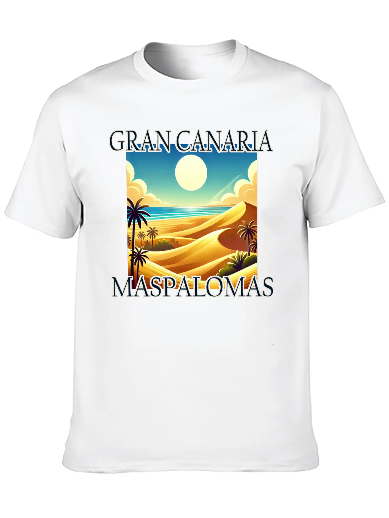 Maspalomas Dunes Beach Desert Gran Canaria Unisex Casual T-Shirt – Clean Design For Daily Comfort