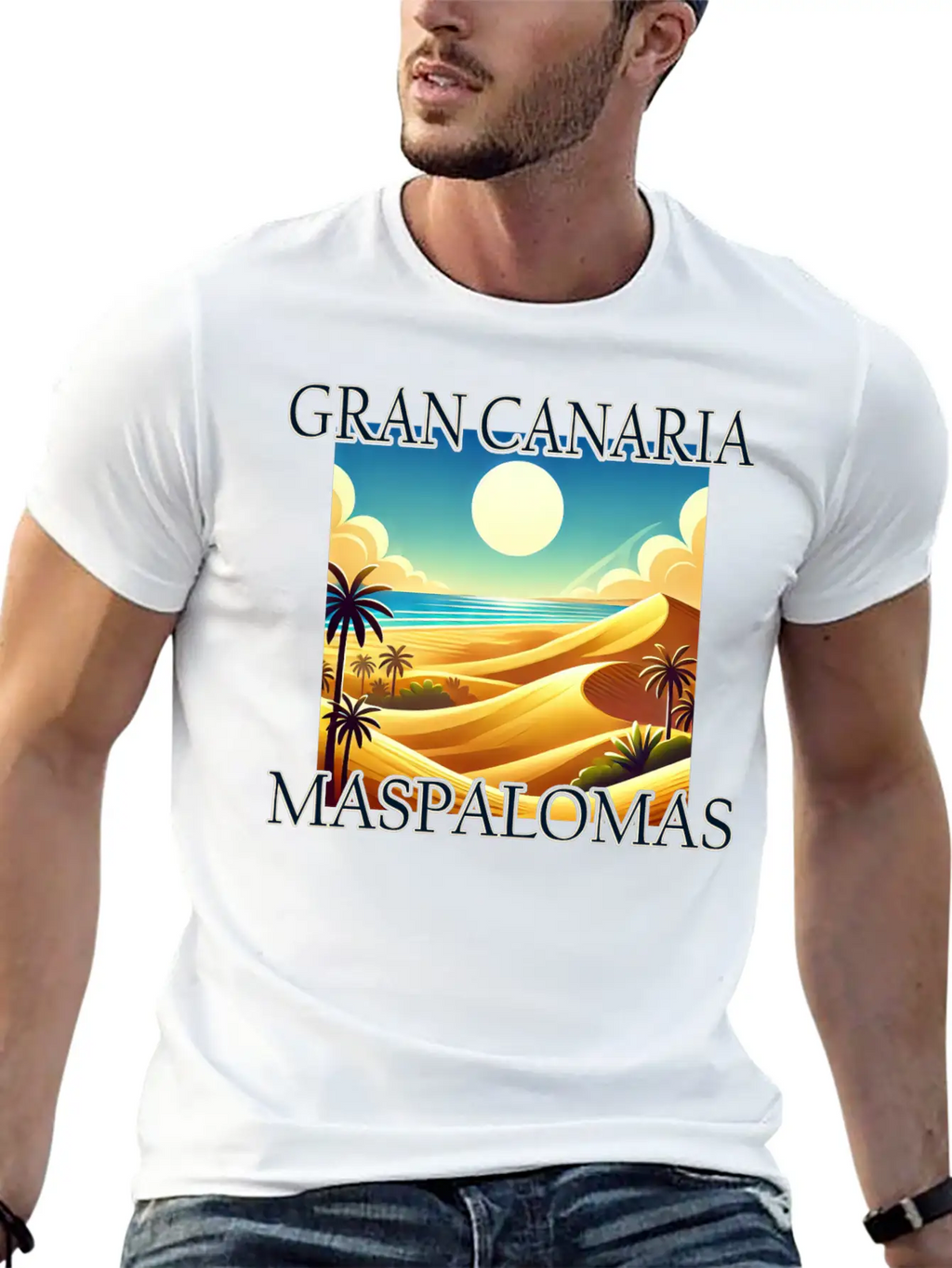 Maspalomas Dunes Beach Desert Gran Canaria Unisex Casual T-Shirt – Clean Design For Daily Comfort