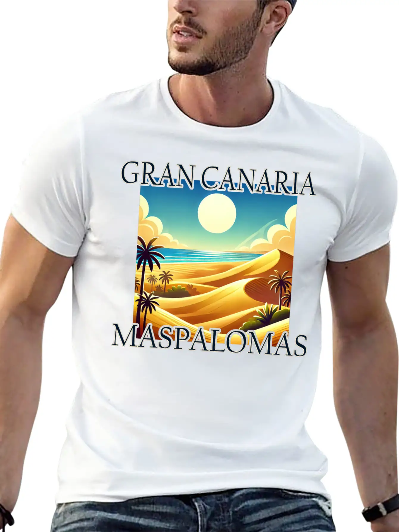 Maspalomas Dunes Beach Desert Gran Canaria Unisex Casual T-Shirt – Clean Design For Daily Comfort