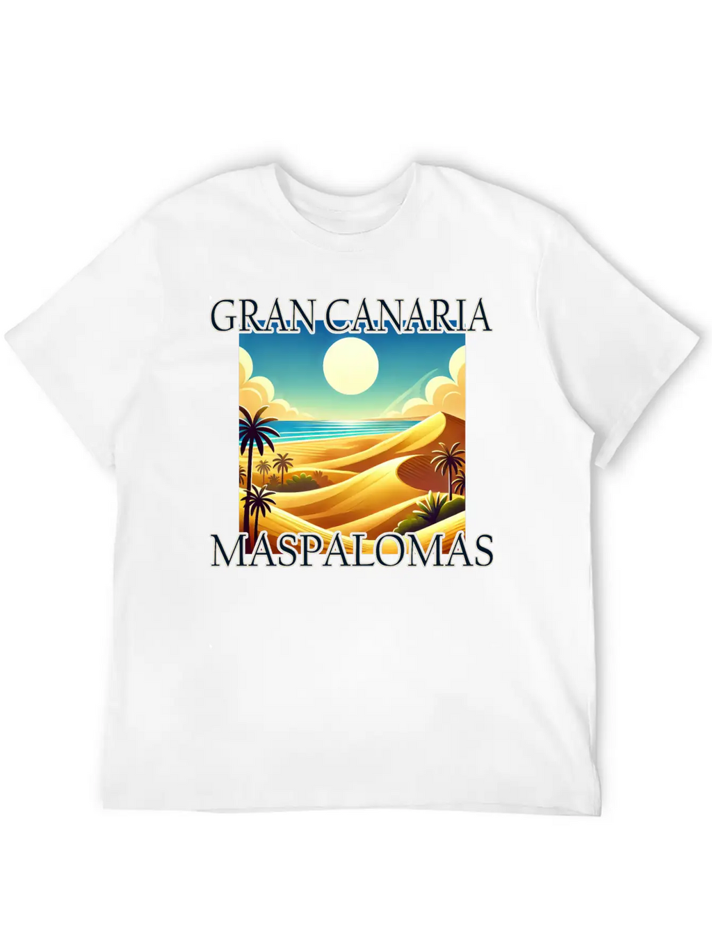 Maspalomas Dunes Beach Desert Gran Canaria Unisex Casual T-Shirt – Clean Design For Daily Comfort