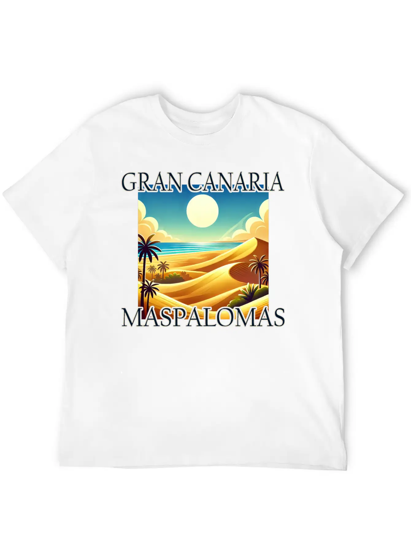 Maspalomas Dunes Beach Desert Gran Canaria Unisex Casual T-Shirt – Clean Design For Daily Comfort