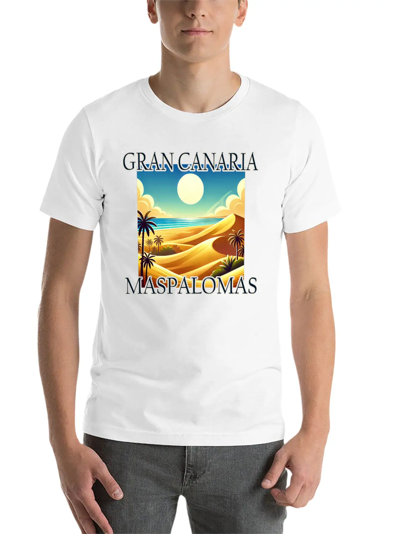 Maspalomas Dunes Beach Desert Gran Canaria Unisex Casual T-Shirt – Clean Design For Daily Comfort