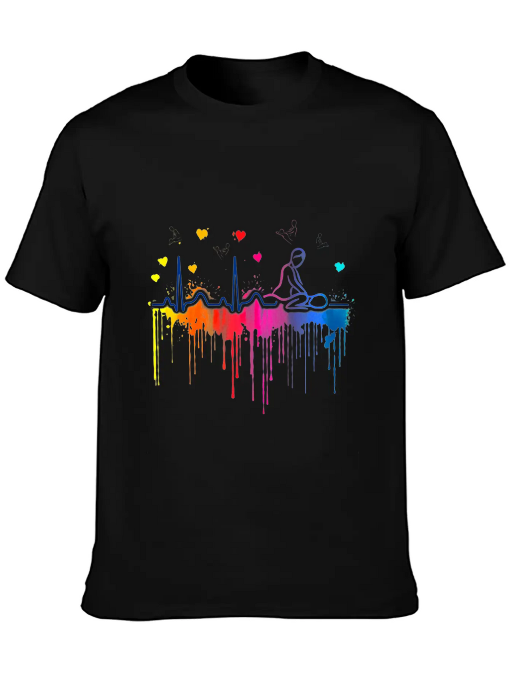 Massage Therapist Beat Colors Art Breathable Soft Cotton T-Shirt – Timeless Casual Look
