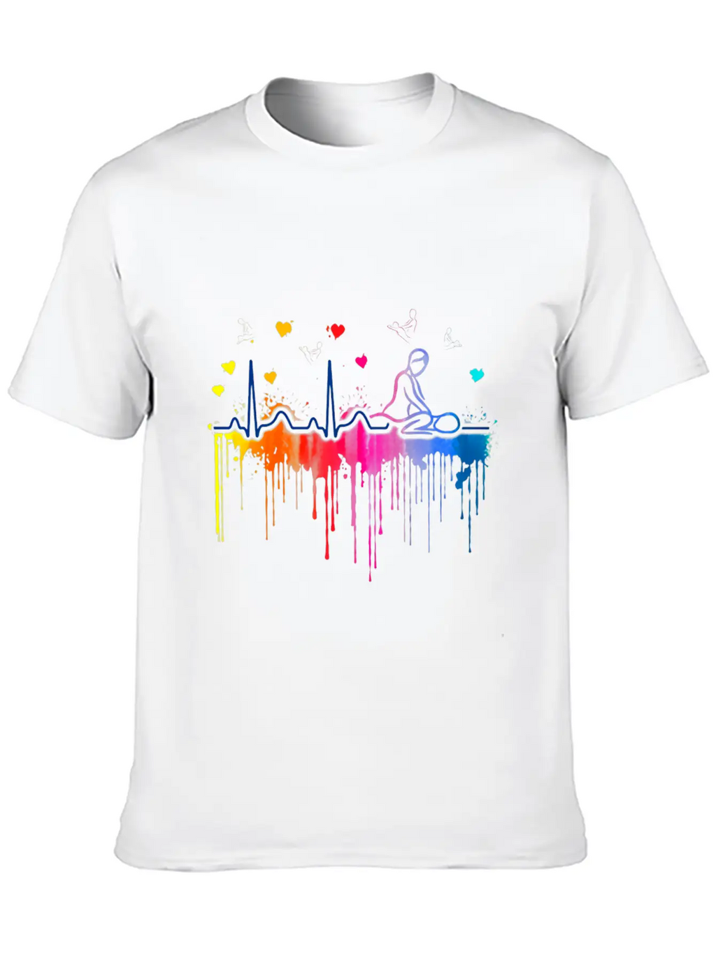 Massage Therapist Beat Colors Art Breathable Soft Cotton T-Shirt – Timeless Casual Look