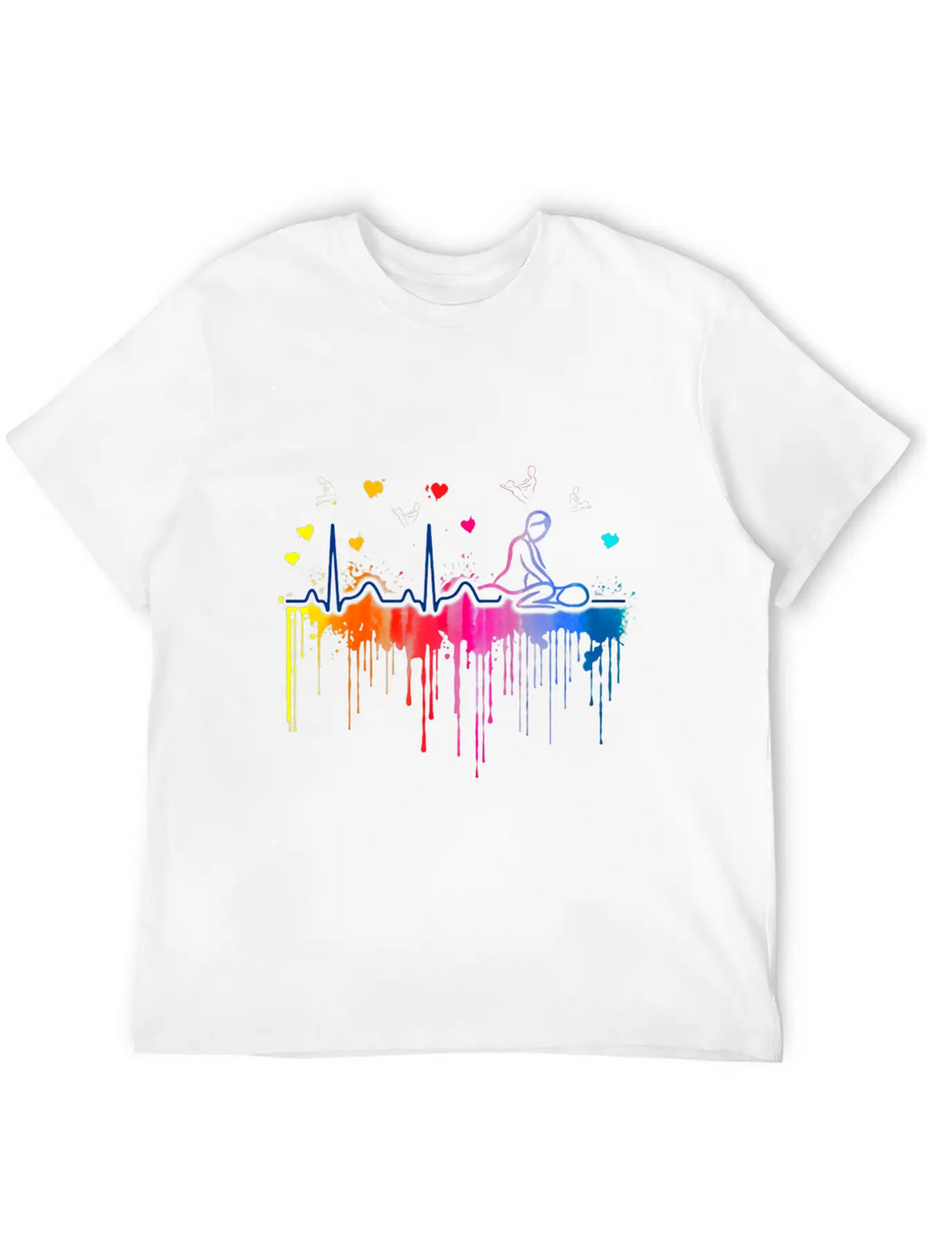 Massage Therapist Beat Colors Art Breathable Soft Cotton T-Shirt – Timeless Casual Look
