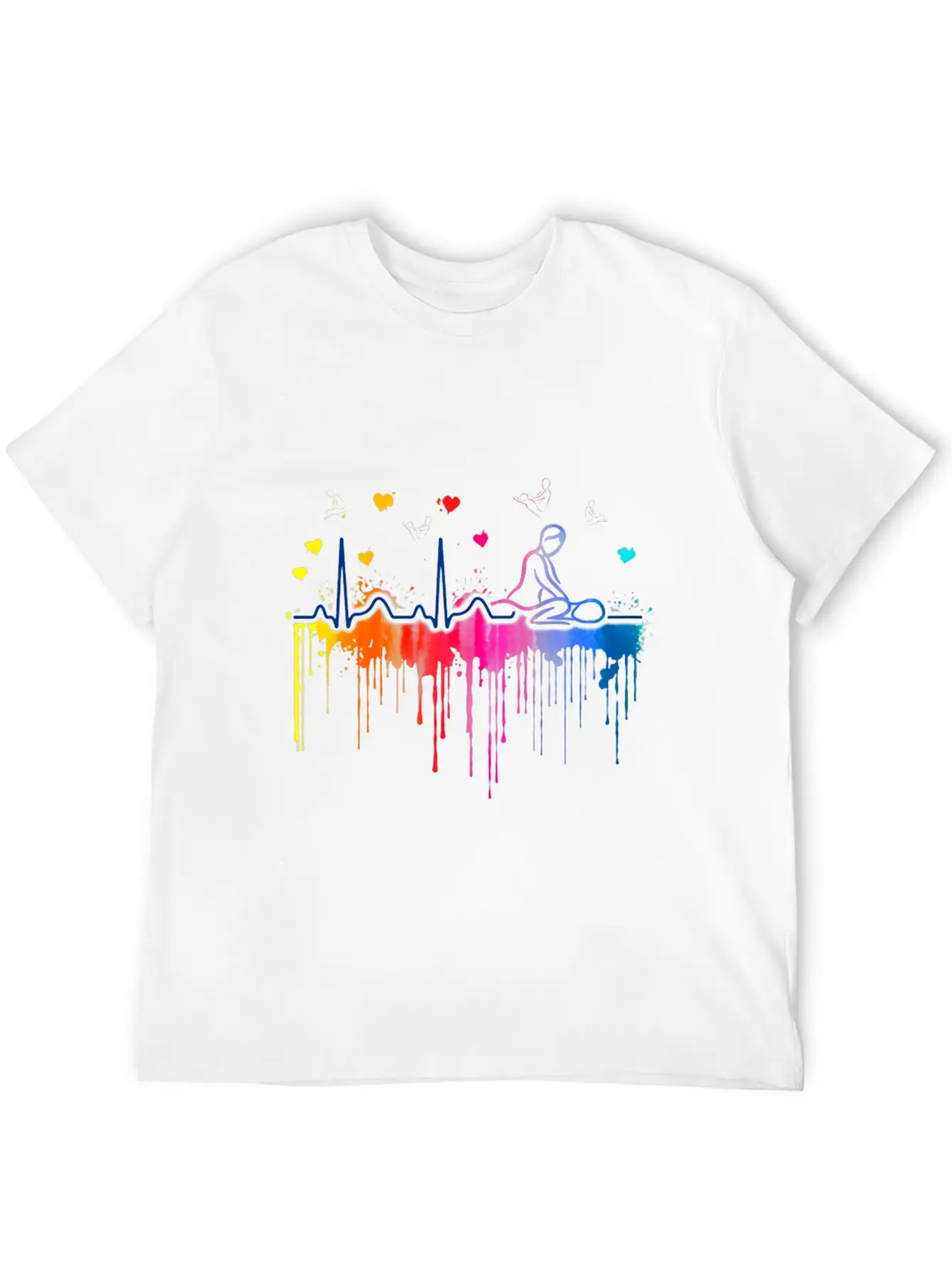 Massage Therapist Beat Colors Art Breathable Soft Cotton T-Shirt – Timeless Casual Look