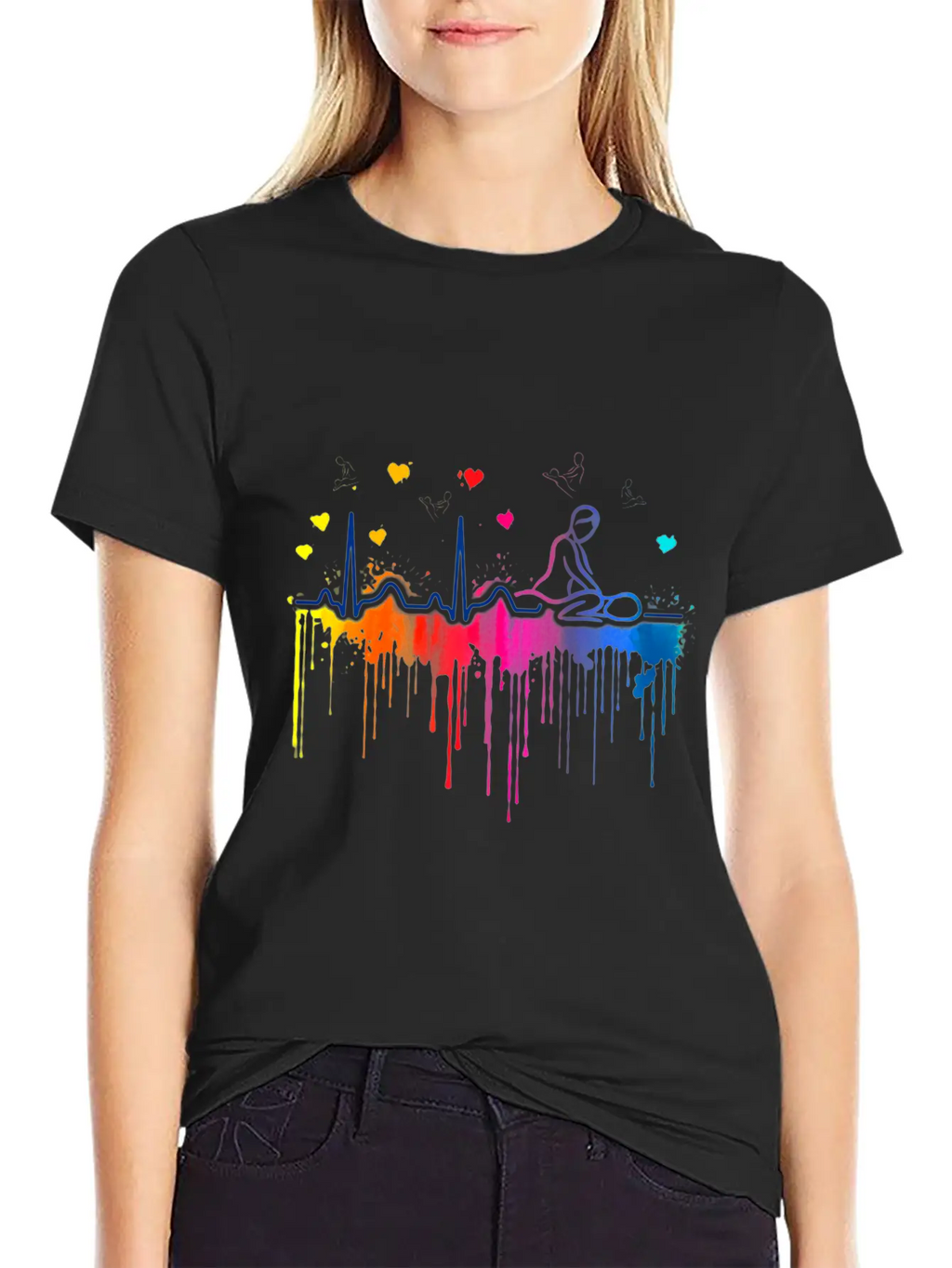 Massage Therapist Beat Colors Art Breathable Soft Cotton T-Shirt – Timeless Casual Look