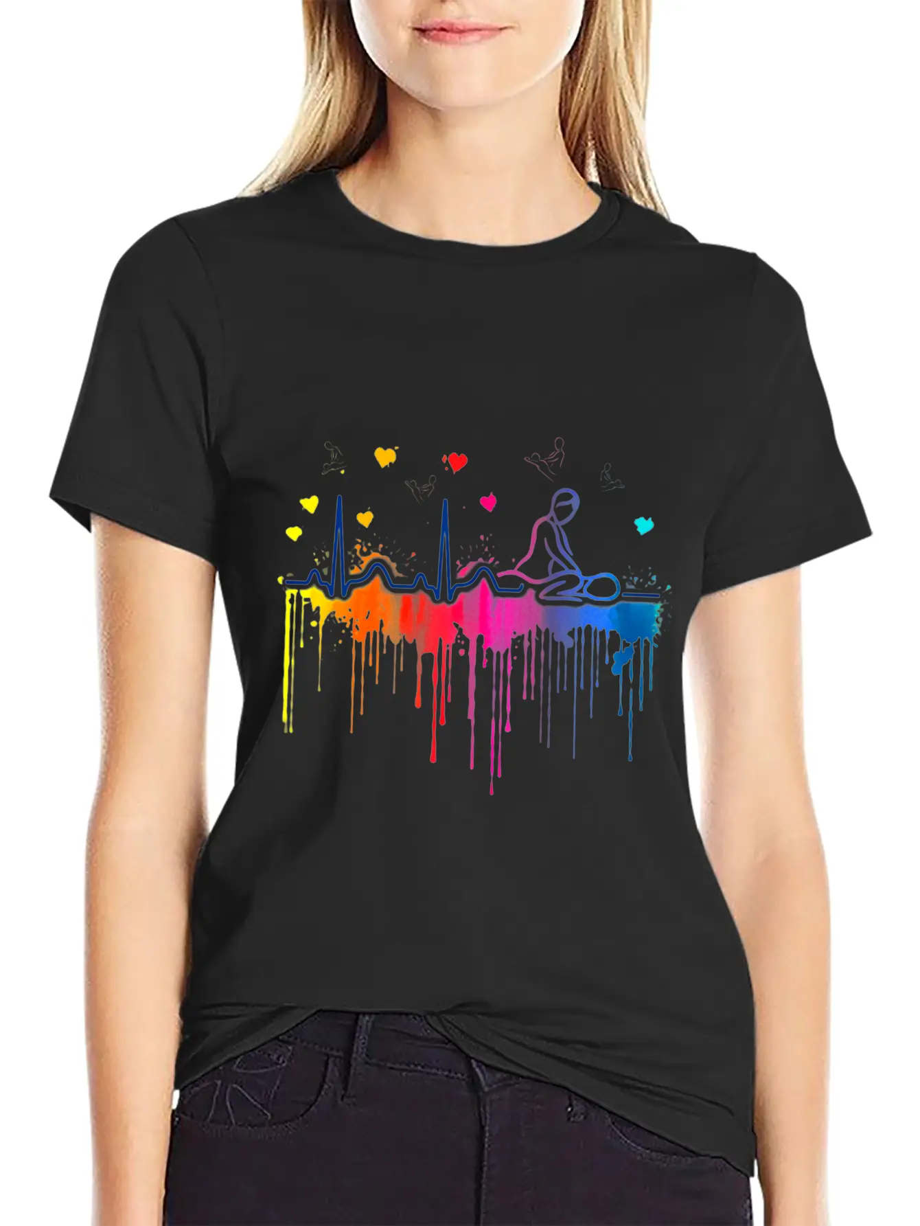 Massage Therapist Beat Colors Art Breathable Soft Cotton T-Shirt – Timeless Casual Look