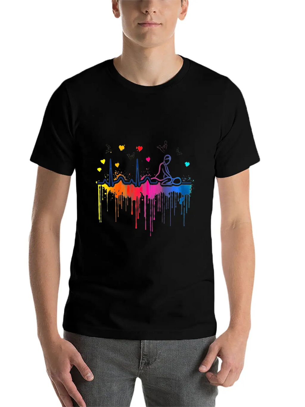 Massage Therapist Beat Colors Art Breathable Soft Cotton T-Shirt – Timeless Casual Look
