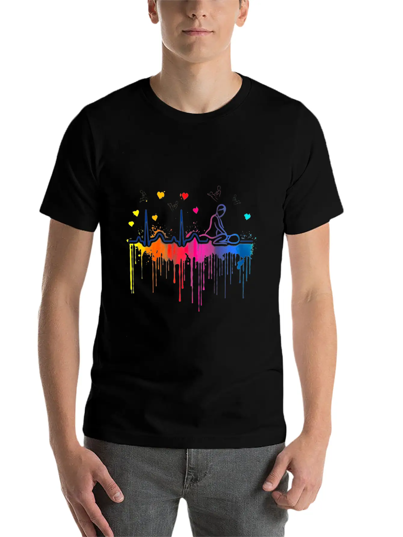 Massage Therapist Beat Colors Art Breathable Soft Cotton T-Shirt – Timeless Casual Look