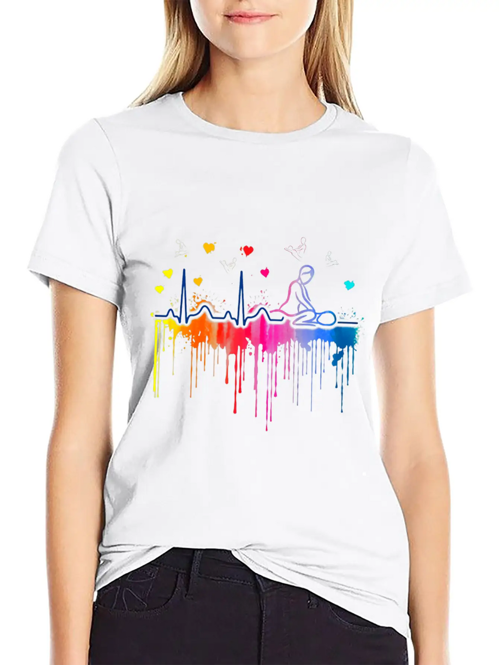 Massage Therapist Beat Colors Art Breathable Soft Cotton T-Shirt – Timeless Casual Look