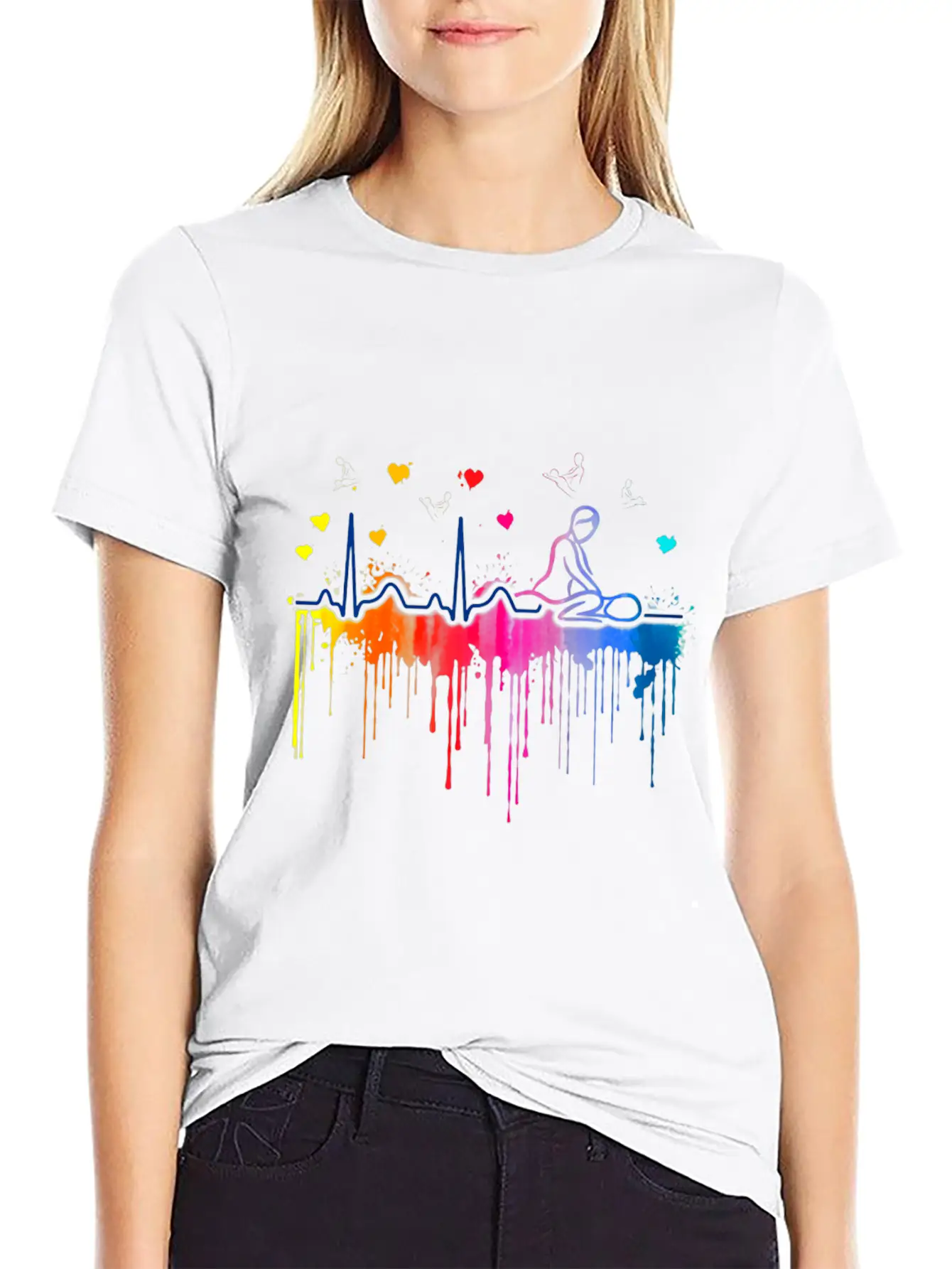 Massage Therapist Beat Colors Art Breathable Soft Cotton T-Shirt – Timeless Casual Look