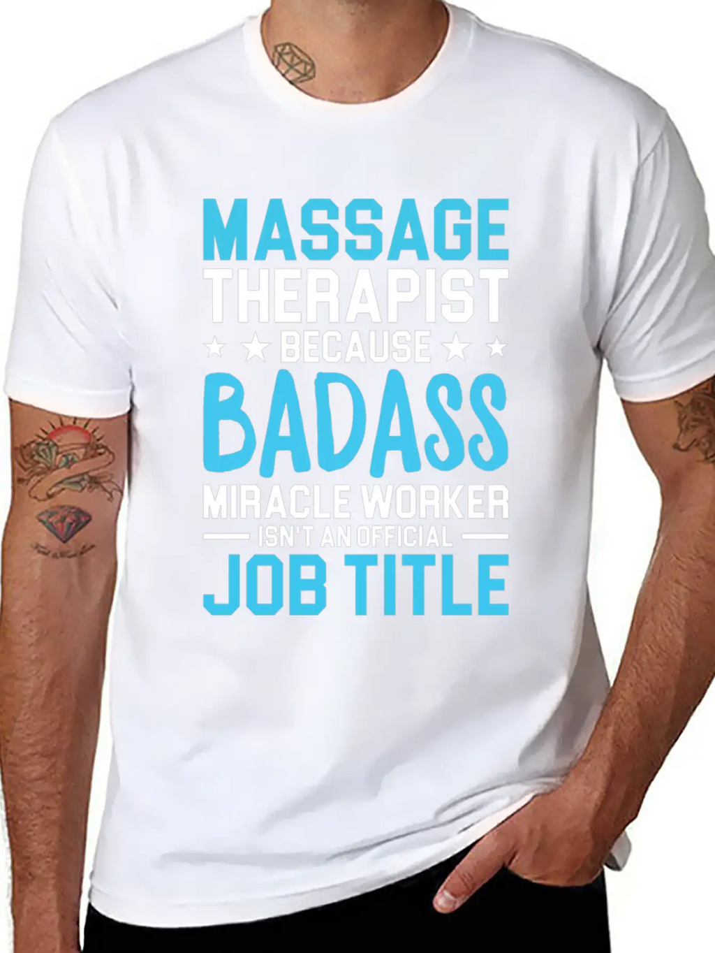 Massage Therapist Because Badass Miracle Worker Is Unisex Short Sleeve Soft Cotton T-Shirt – Casual Everyday Wear