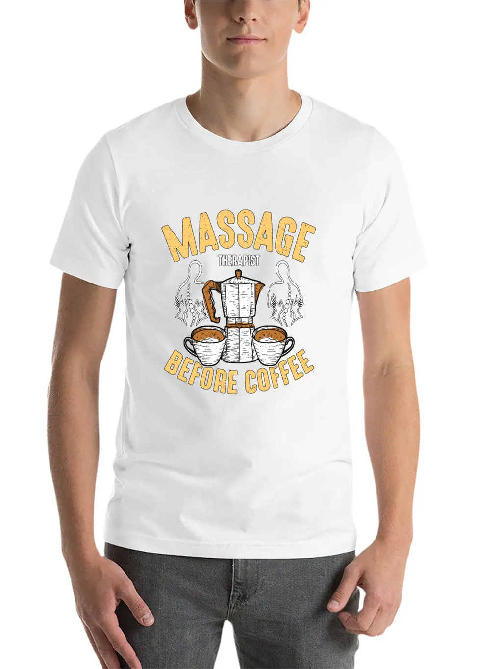 Massage Therapist Before Chiropractor Coffee Lover Classic Fit Graphic Tee For Daily Comfort – Unisex Cotton Shirt