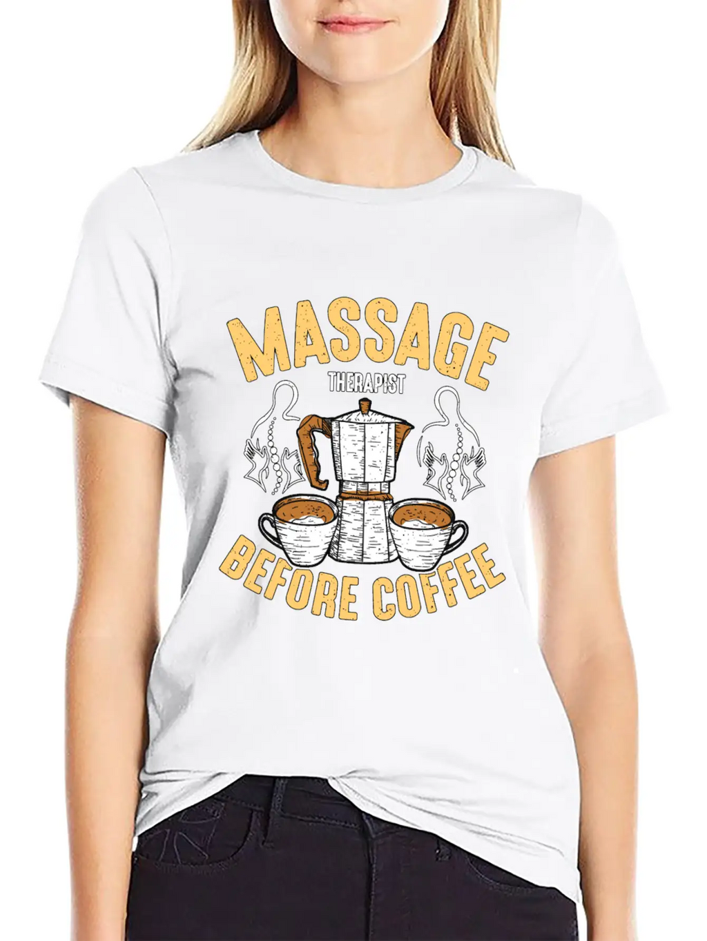Massage Therapist Before Chiropractor Coffee Lover Classic Fit Graphic Tee For Daily Comfort – Unisex Cotton Shirt