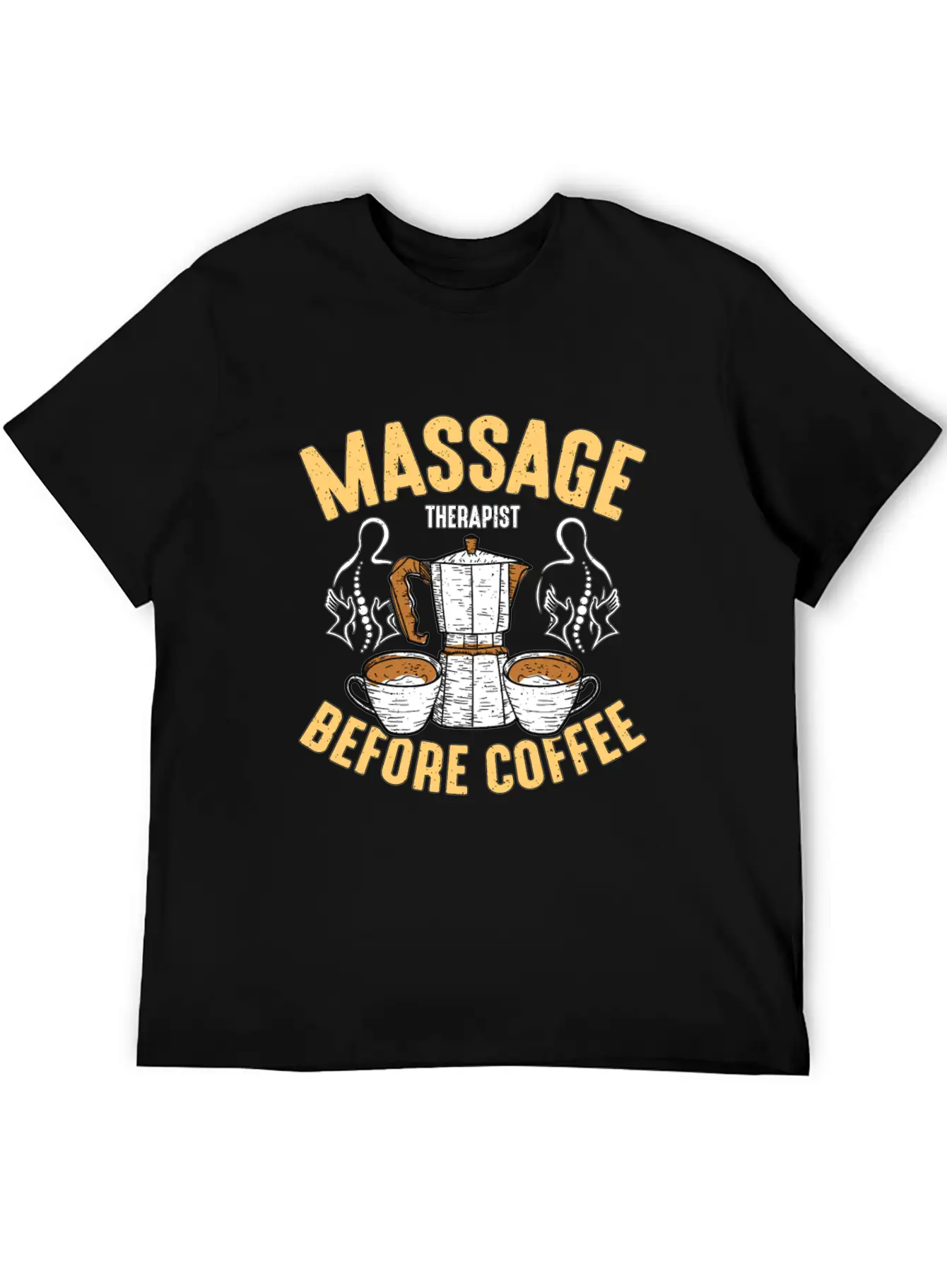 Massage Therapist Before Chiropractor Coffee Lover Classic Fit Graphic Tee For Daily Comfort – Unisex Cotton Shirt