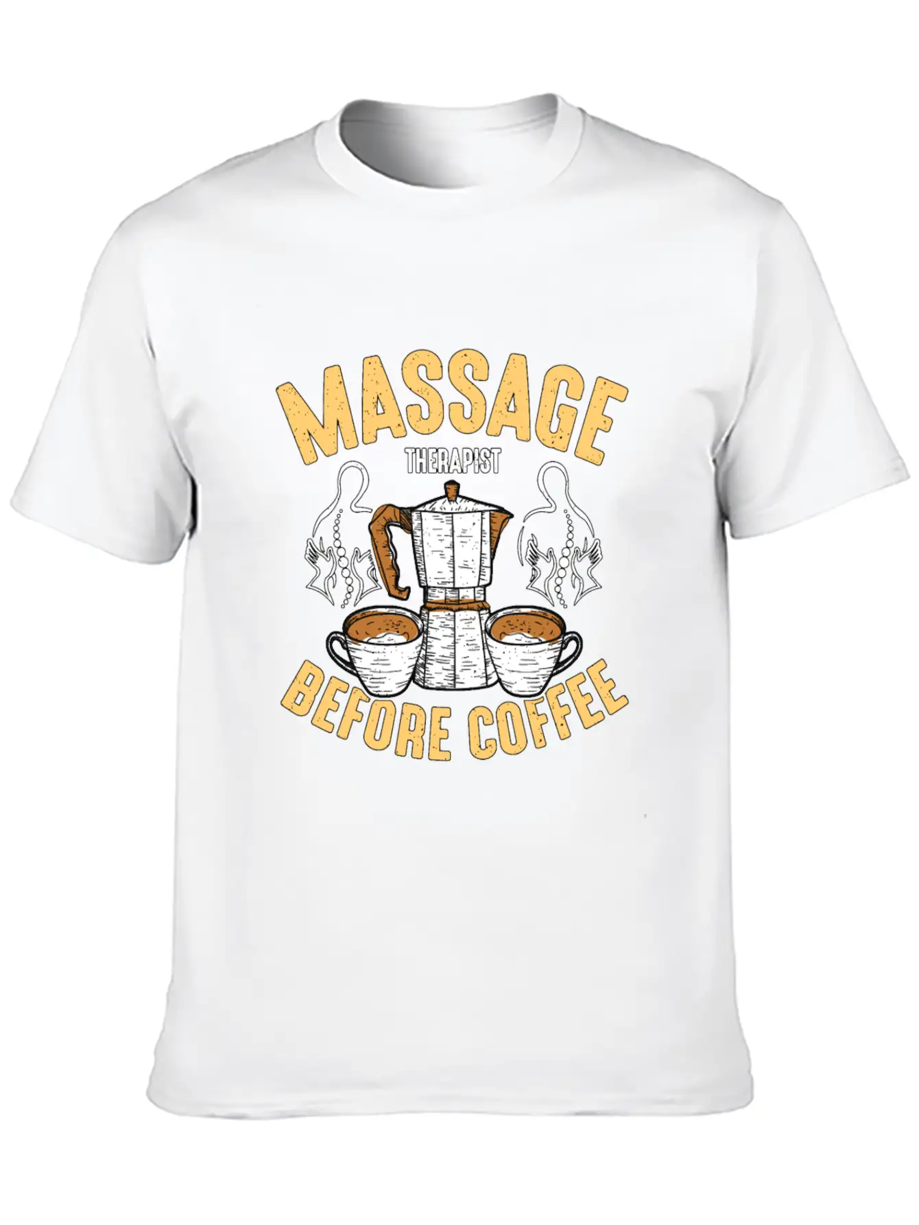 Massage Therapist Before Chiropractor Coffee Lover Classic Fit Graphic Tee For Daily Comfort – Unisex Cotton Shirt