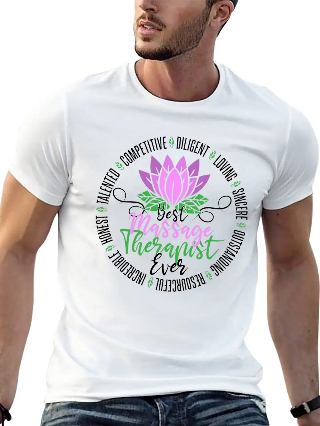 Massage Therapist Physical Therapy Casual Graphic T-Shirt – Simple And Comfortable Daily Wear
