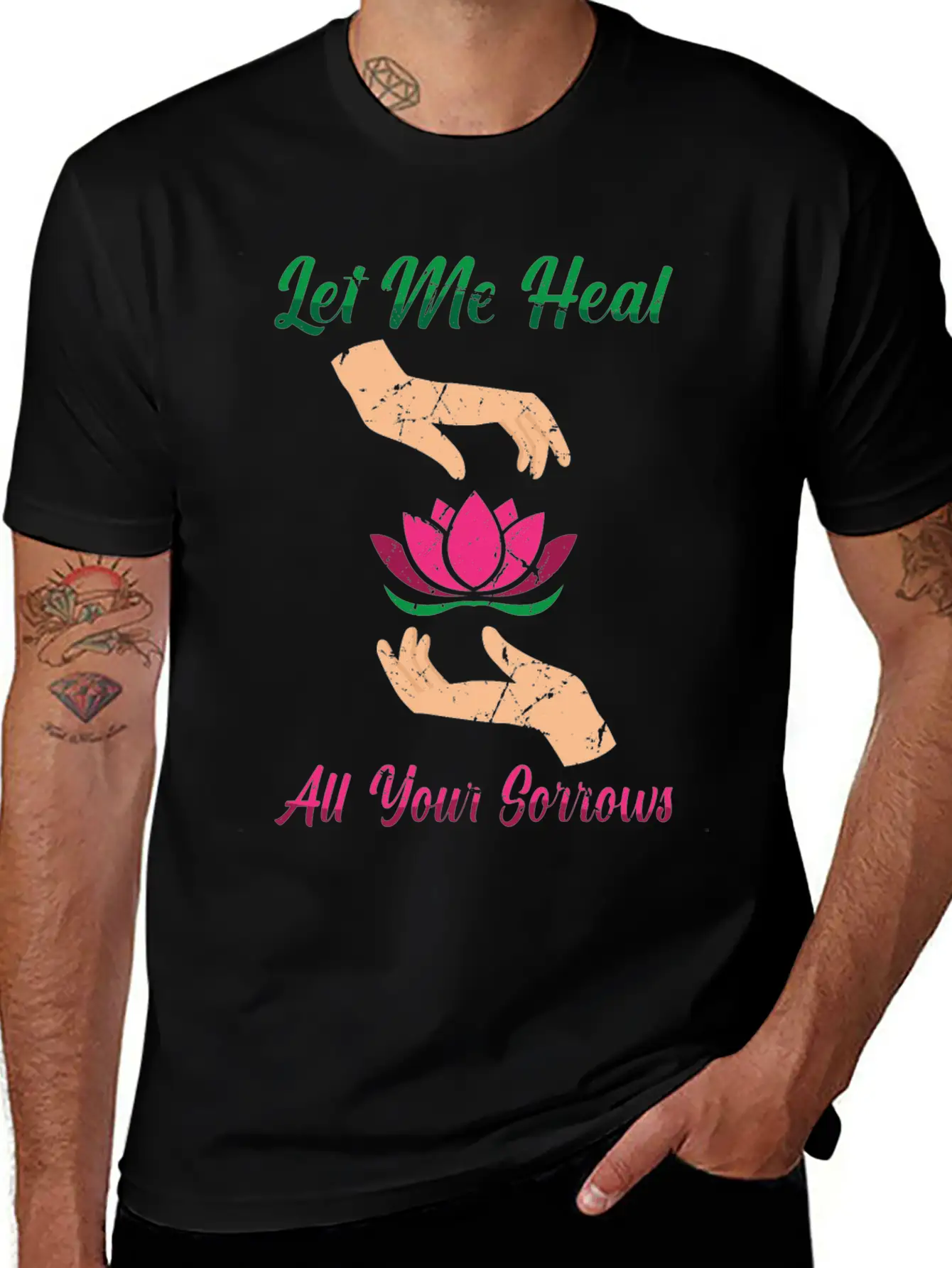 Massages - Let Me Heal All Your Sorrows - Unisex Short Sleeve Soft Cotton T-Shirt – Casual Everyday Wear