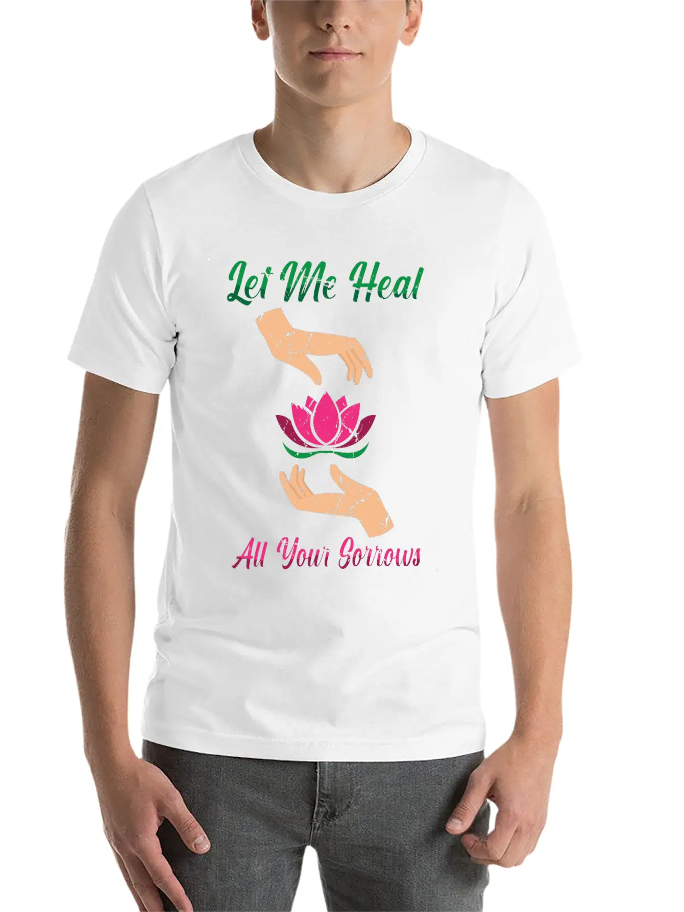Massages - Let Me Heal All Your Sorrows - Unisex Short Sleeve Soft Cotton T-Shirt – Casual Everyday Wear