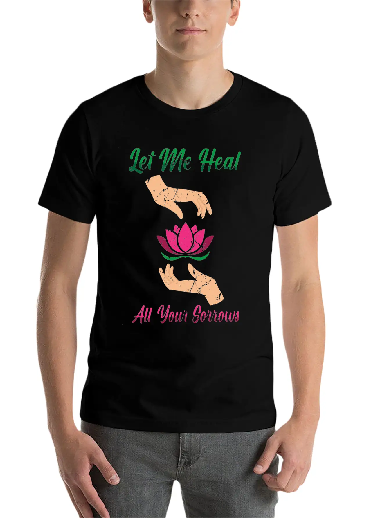 Massages - Let Me Heal All Your Sorrows - Unisex Short Sleeve Soft Cotton T-Shirt – Casual Everyday Wear