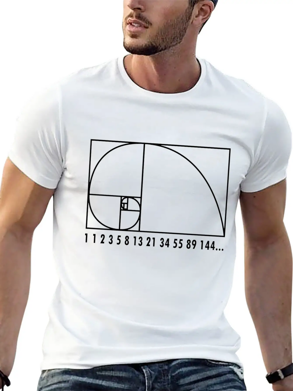 Math Fibonacci Geometry School Gift Unisex Short Sleeve Soft Cotton T-Shirt – Casual Everyday Wear