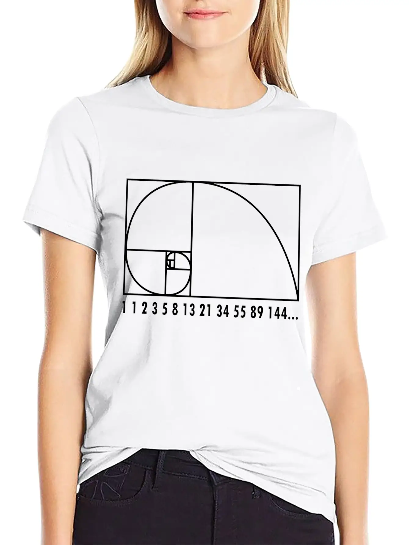 Math Fibonacci Geometry School Gift Unisex Short Sleeve Soft Cotton T-Shirt – Casual Everyday Wear