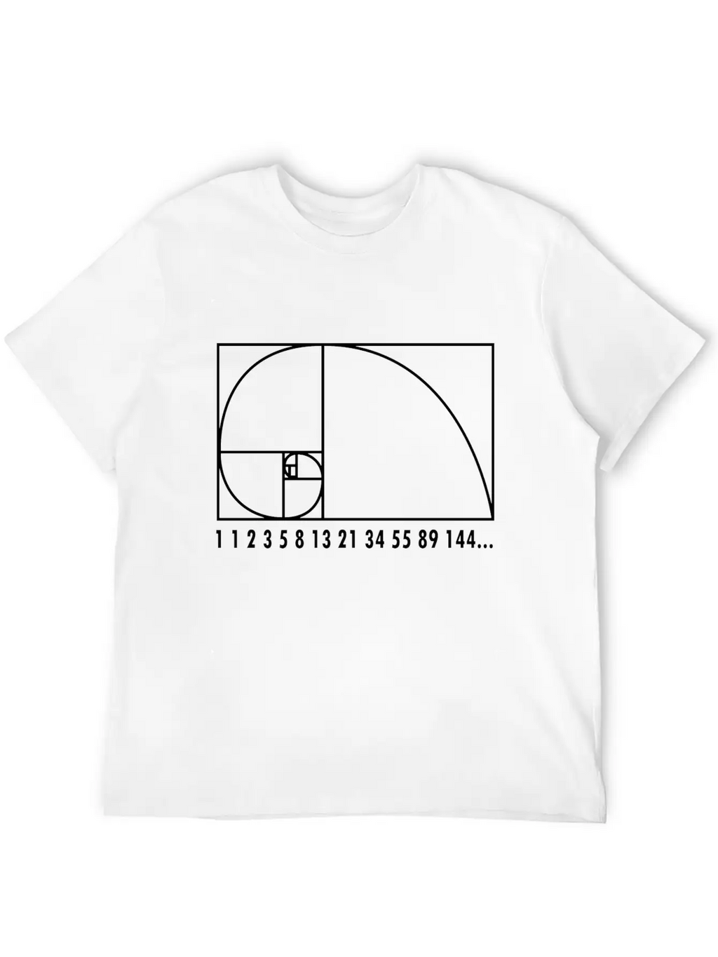 Math Fibonacci Geometry School Gift Unisex Short Sleeve Soft Cotton T-Shirt – Casual Everyday Wear