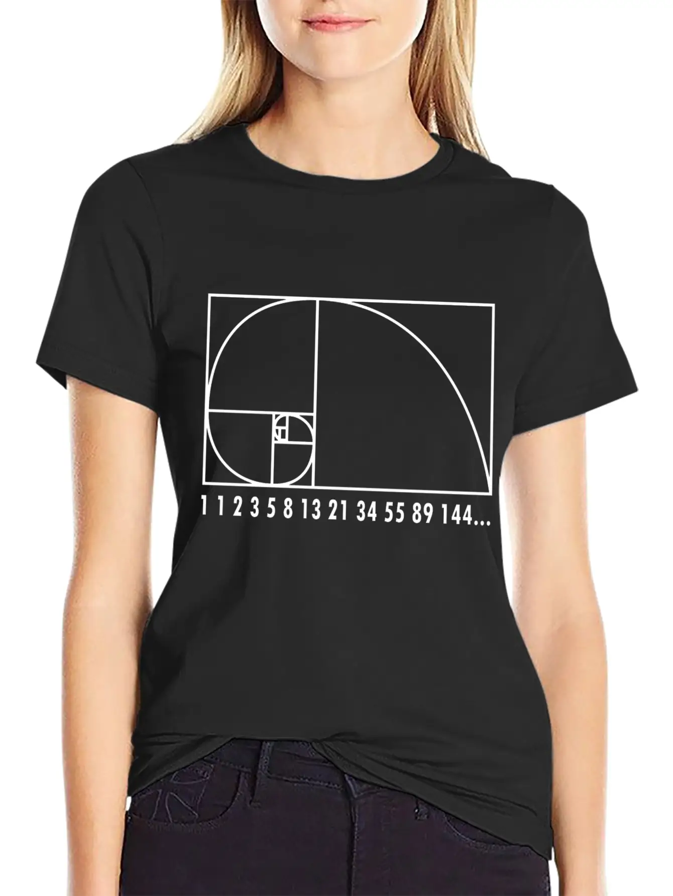 Math Fibonacci Geometry School Gift Unisex Short Sleeve Soft Cotton T-Shirt – Casual Everyday Wear