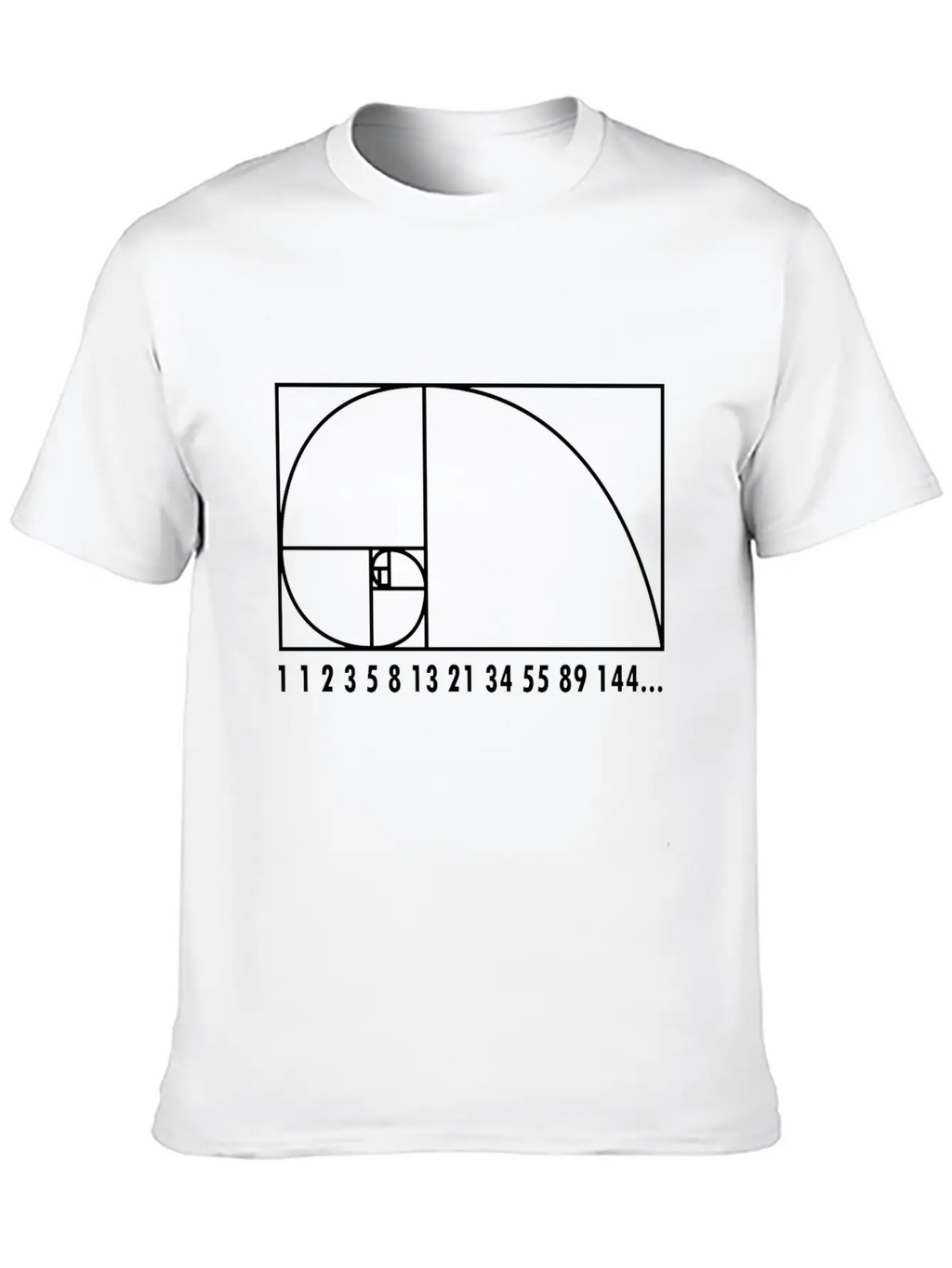 Math Fibonacci Geometry School Gift Unisex Short Sleeve Soft Cotton T-Shirt – Casual Everyday Wear
