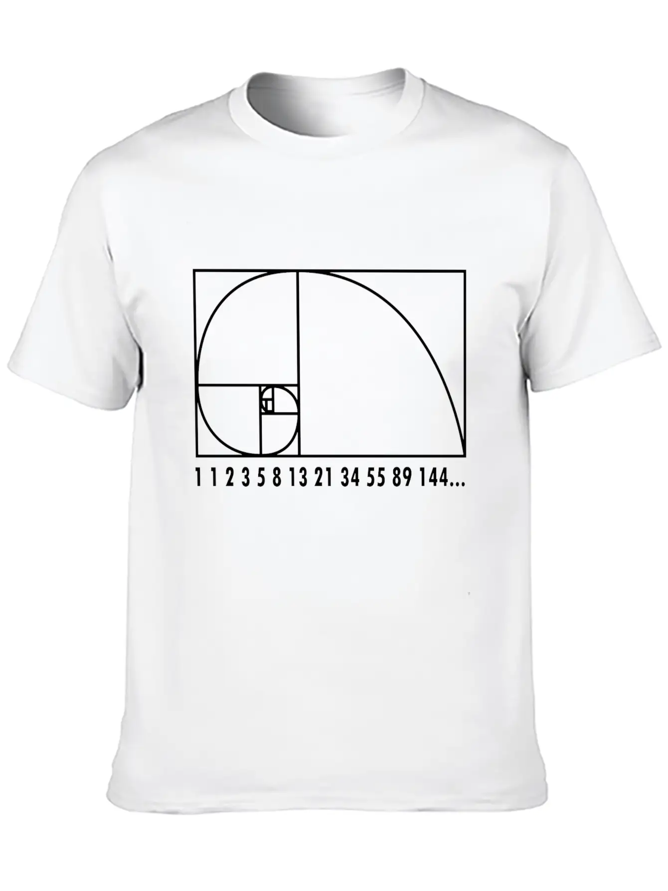 Math Fibonacci Geometry School Gift Unisex Short Sleeve Soft Cotton T-Shirt – Casual Everyday Wear
