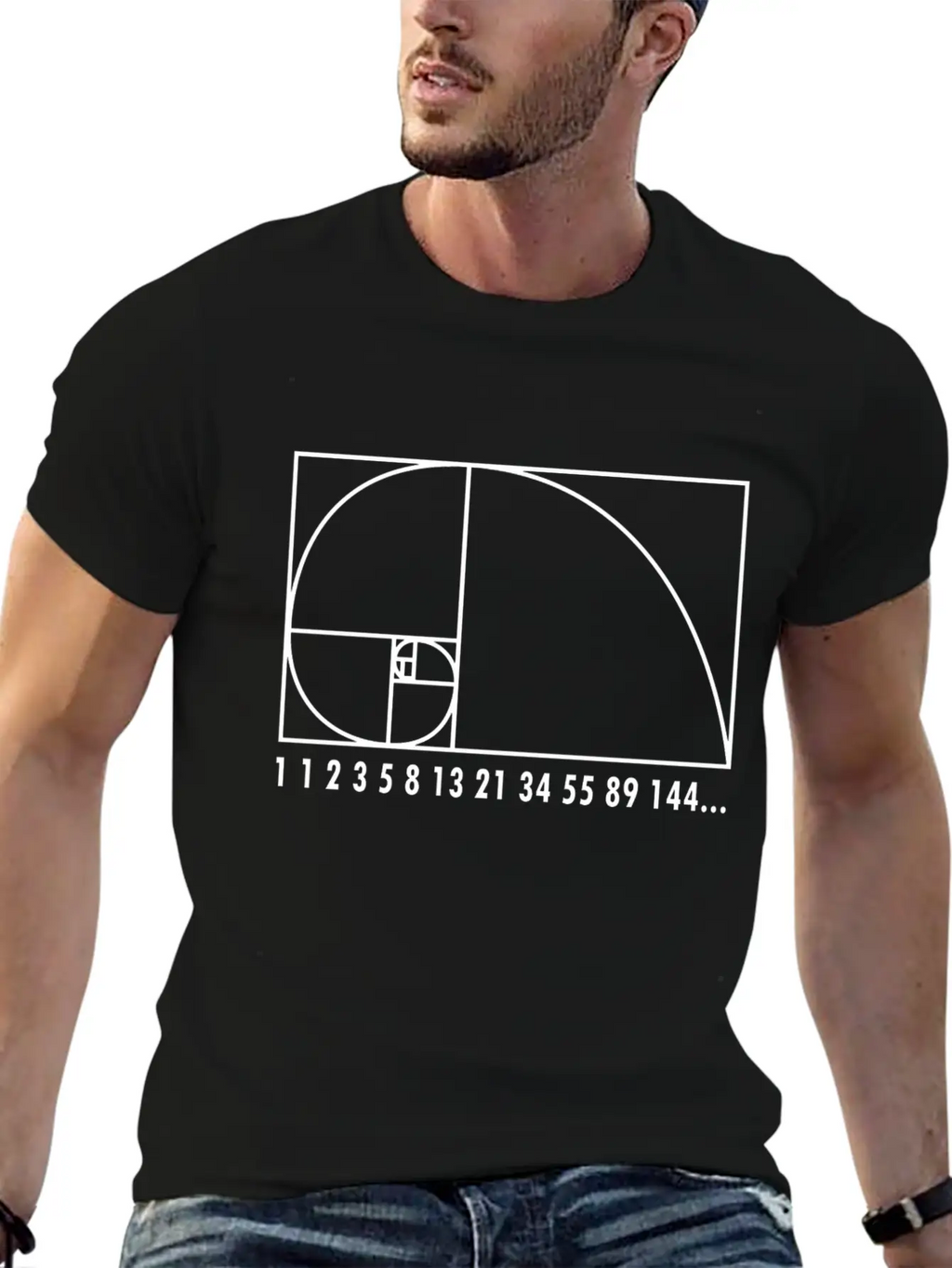 Math Fibonacci Geometry School Gift Unisex Short Sleeve Soft Cotton T-Shirt – Casual Everyday Wear