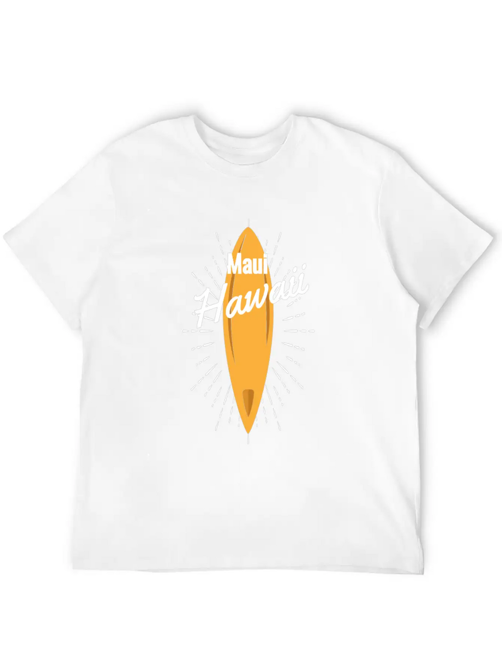 Maui Hawaii Surfboard Breathable Soft Cotton T-Shirt – Timeless Casual Look