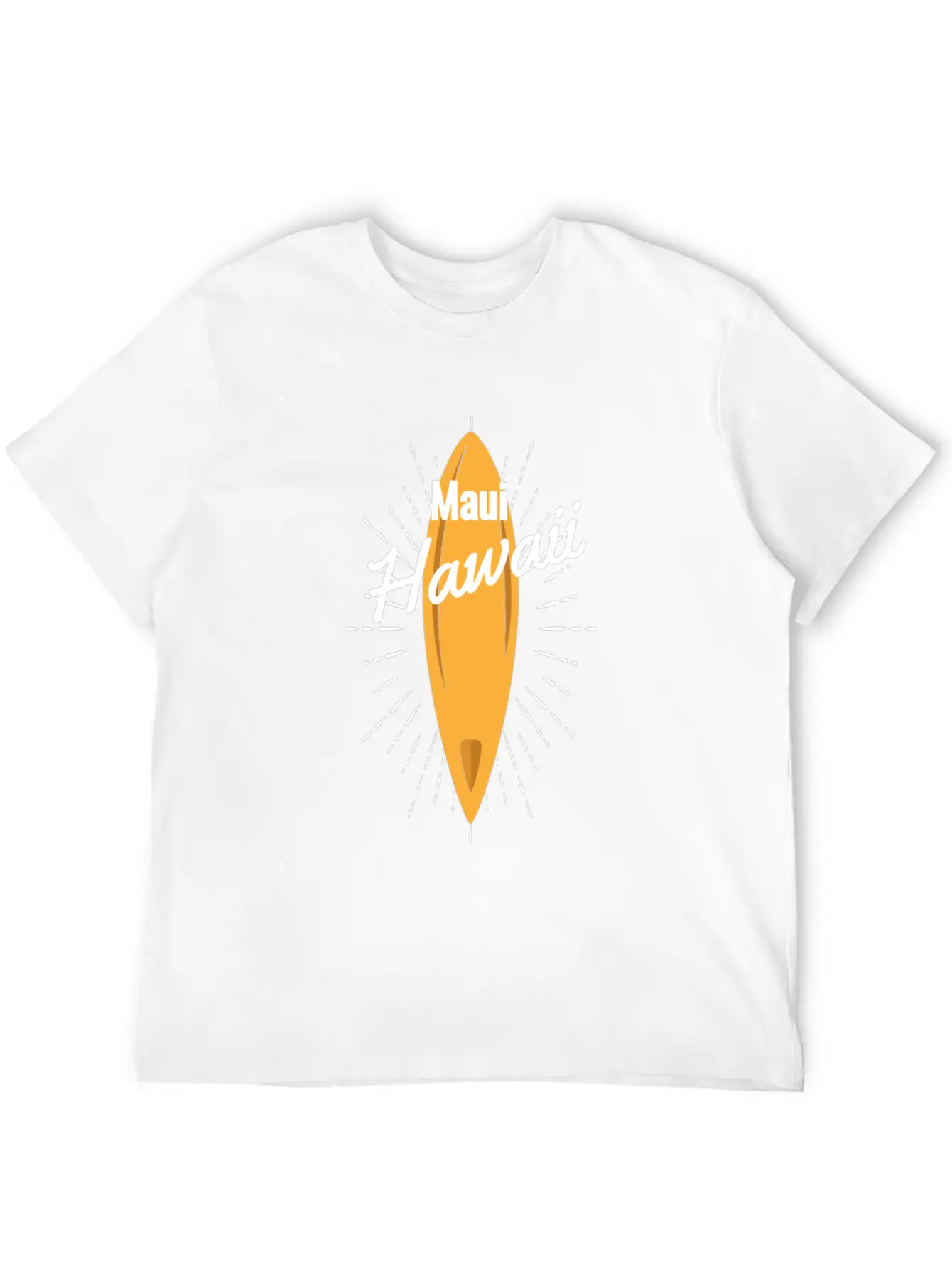 Maui Hawaii Surfboard Breathable Soft Cotton T-Shirt – Timeless Casual Look