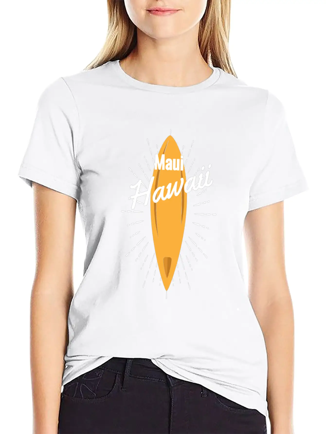 Maui Hawaii Surfboard Breathable Soft Cotton T-Shirt – Timeless Casual Look