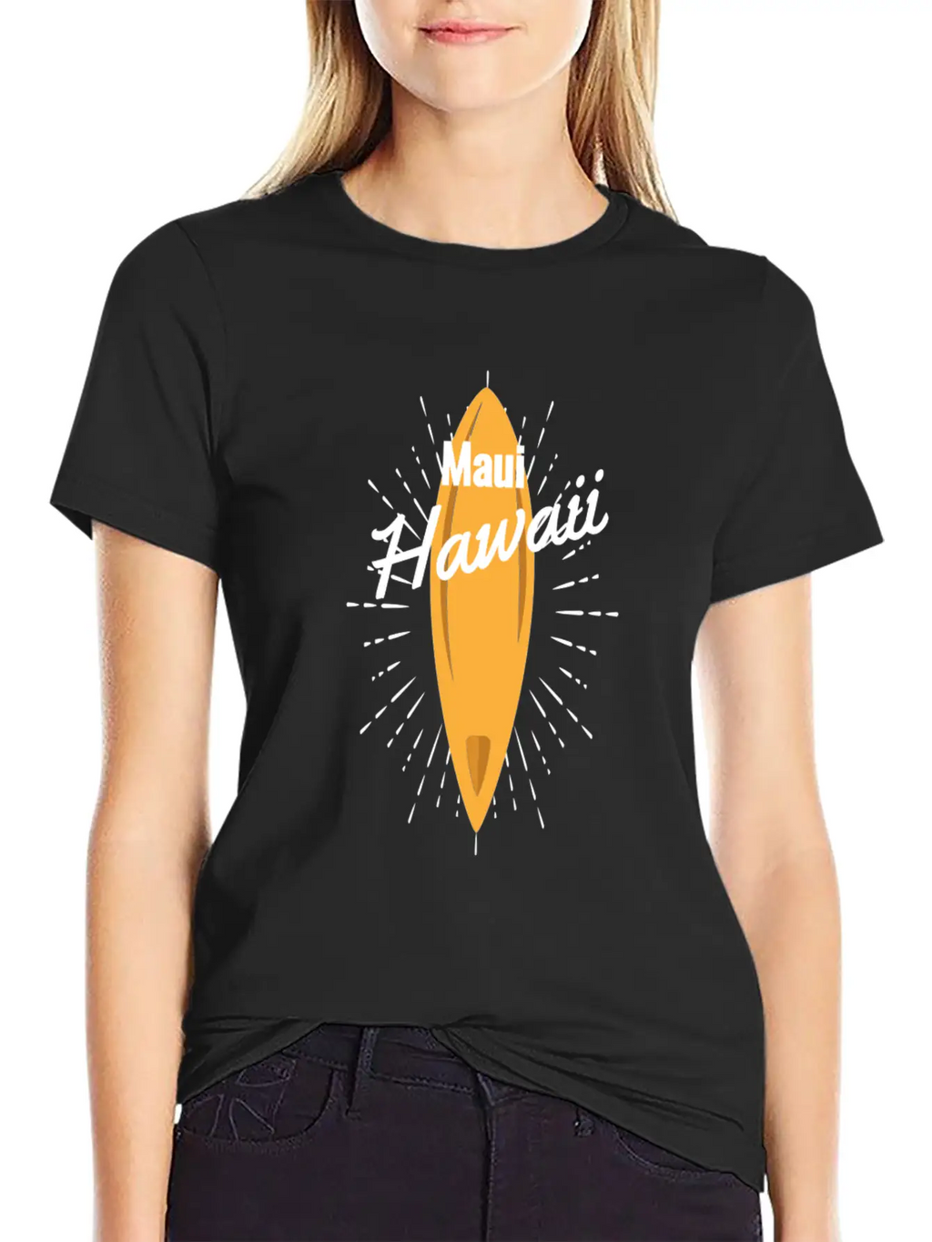 Maui Hawaii Surfboard Breathable Soft Cotton T-Shirt – Timeless Casual Look