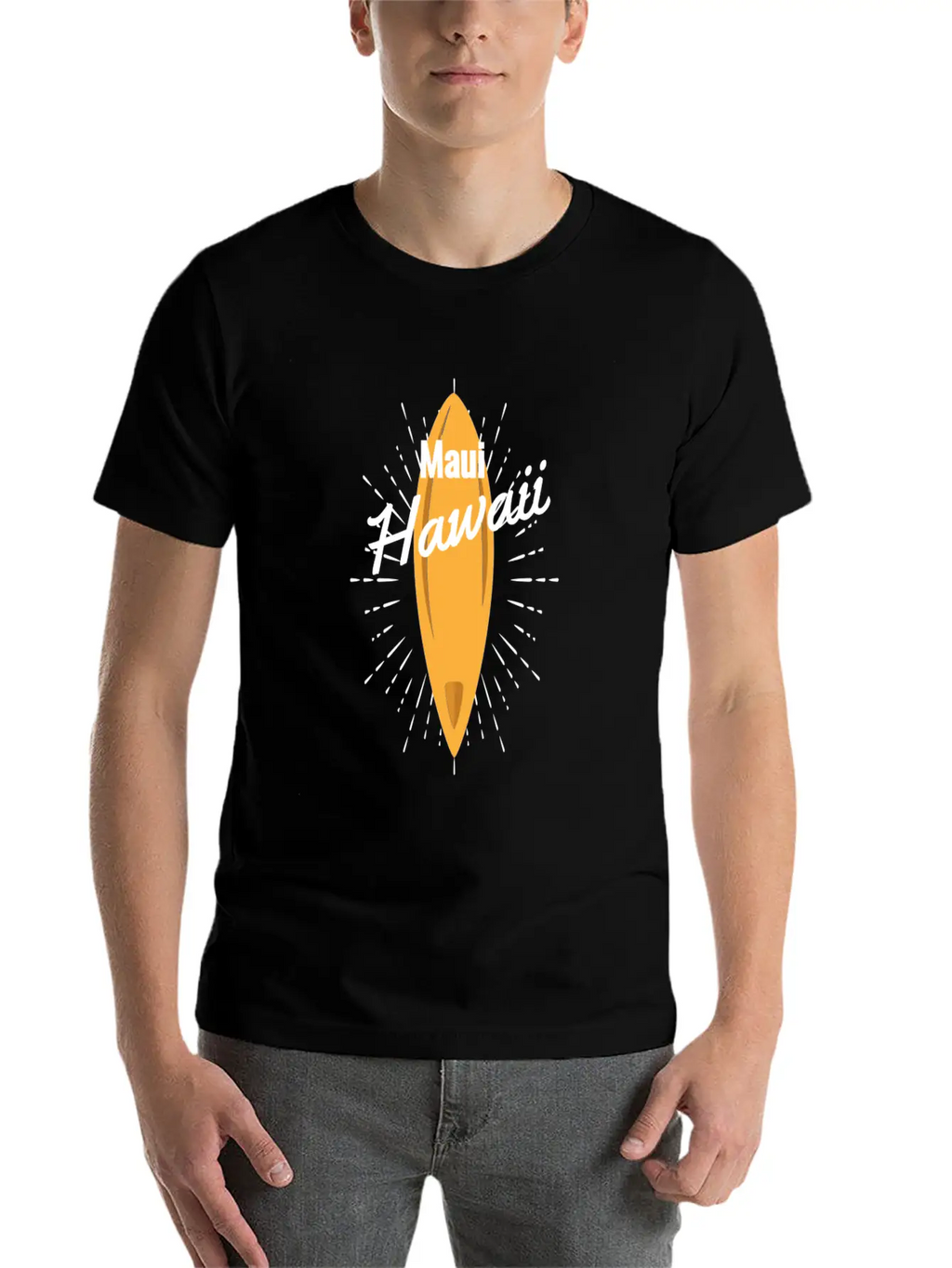 Maui Hawaii Surfboard Breathable Soft Cotton T-Shirt – Timeless Casual Look
