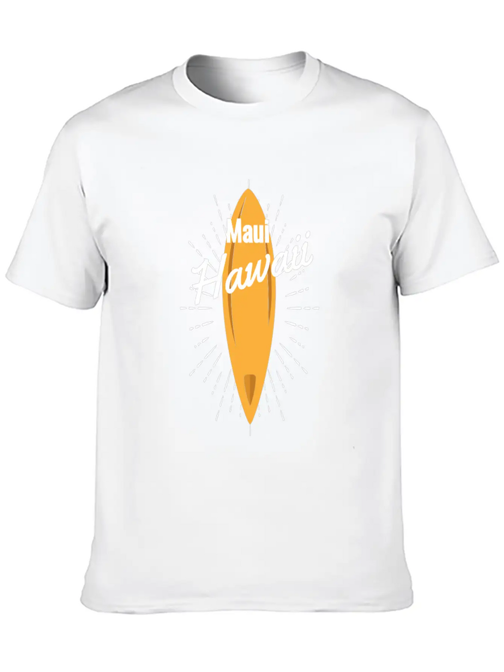 Maui Hawaii Surfboard Breathable Soft Cotton T-Shirt – Timeless Casual Look