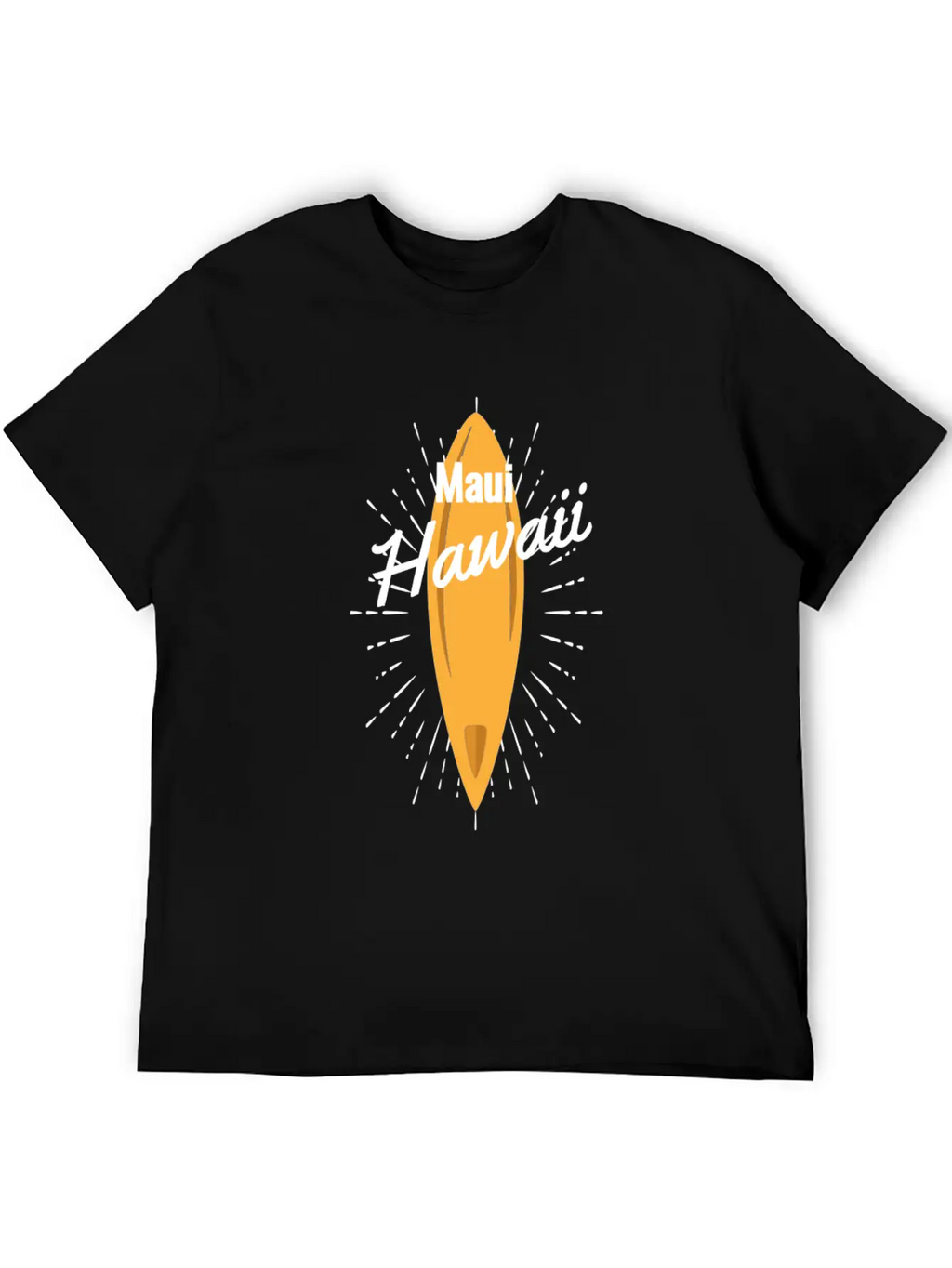 Maui Hawaii Surfboard Breathable Soft Cotton T-Shirt – Timeless Casual Look