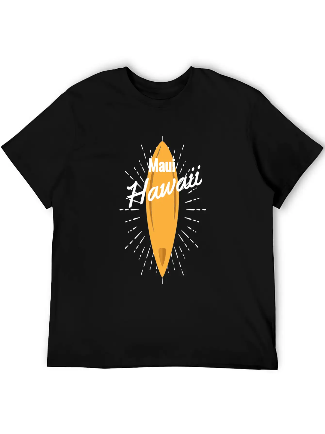 Maui Hawaii Surfboard Breathable Soft Cotton T-Shirt – Timeless Casual Look
