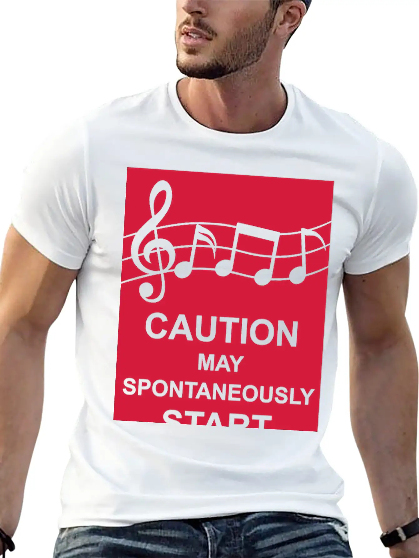 May Spontaneously Start Singing Unisex Short Sleeve Soft Cotton T-Shirt – Casual Everyday Wear