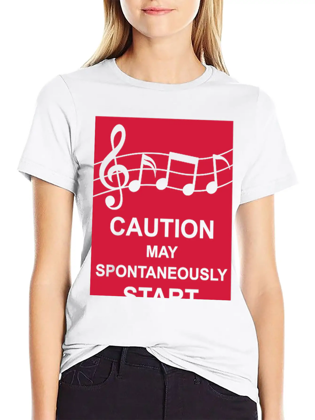 May Spontaneously Start Singing Unisex Short Sleeve Soft Cotton T-Shirt – Casual Everyday Wear