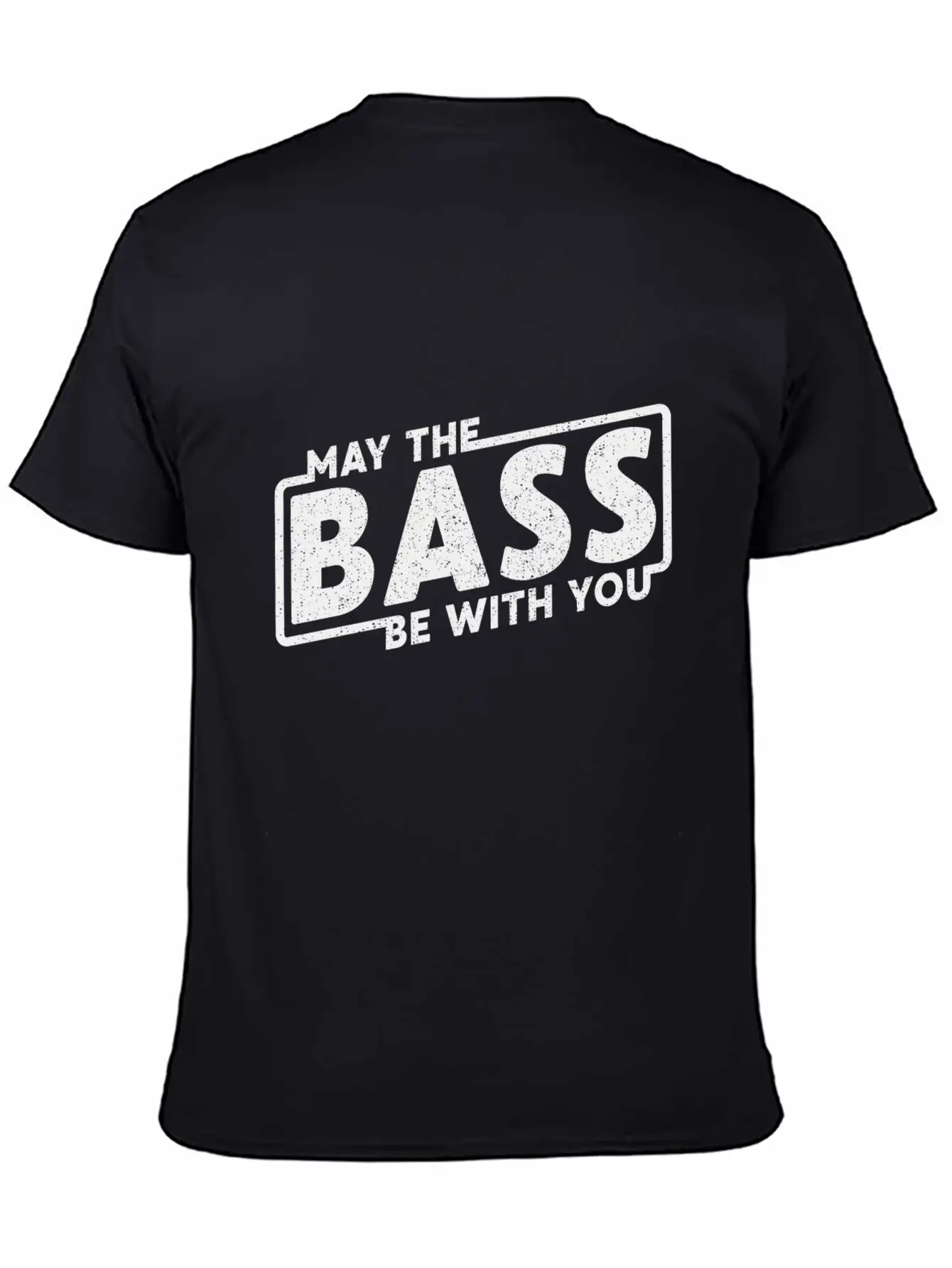 May The Bass Be With You Guitar Music Gift Unisex Short Sleeve Soft Cotton T-Shirt – Casual Everyday Wear