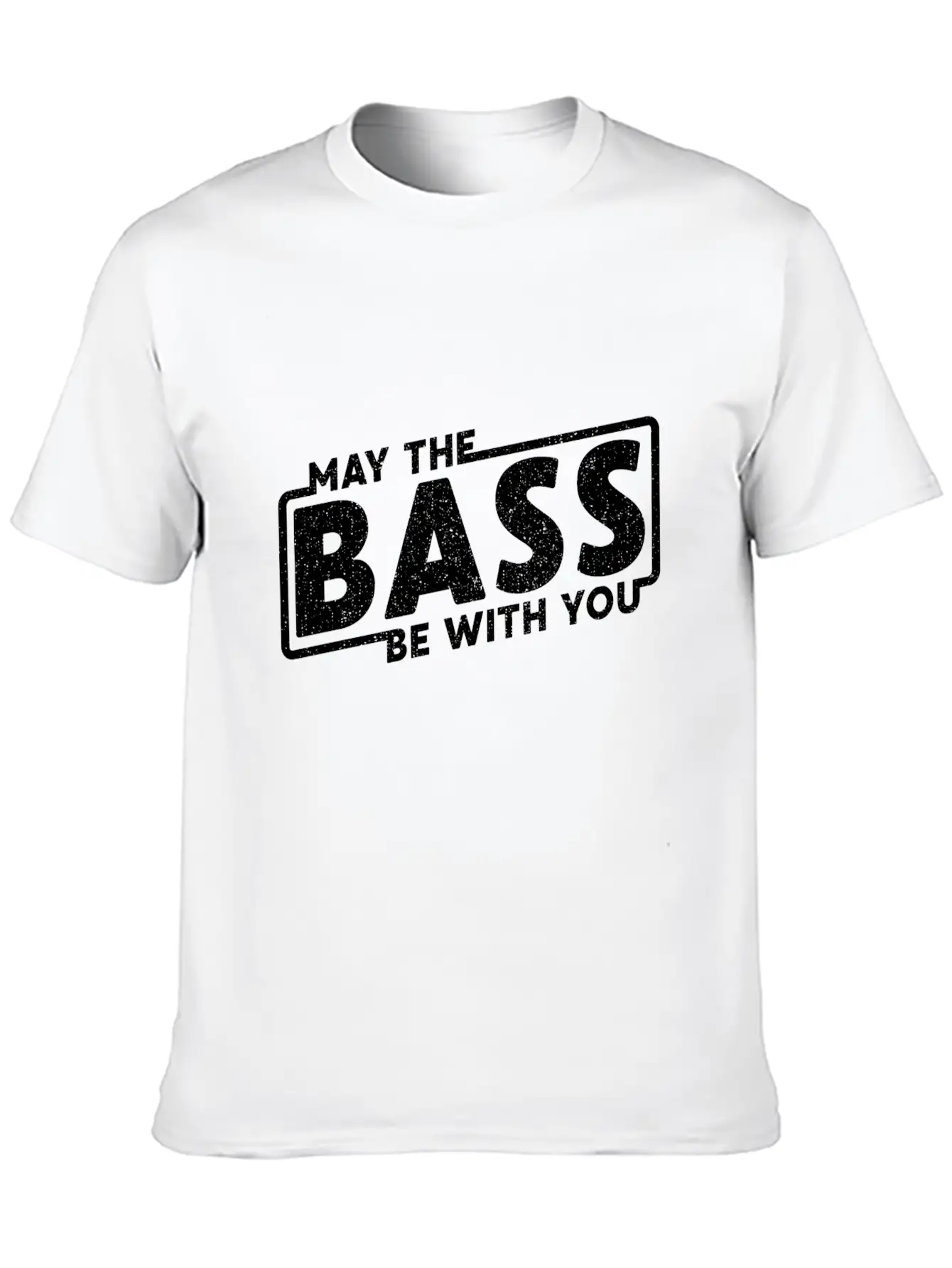 May The Bass Be With You Guitar Music Gift Unisex Short Sleeve Soft Cotton T-Shirt – Casual Everyday Wear