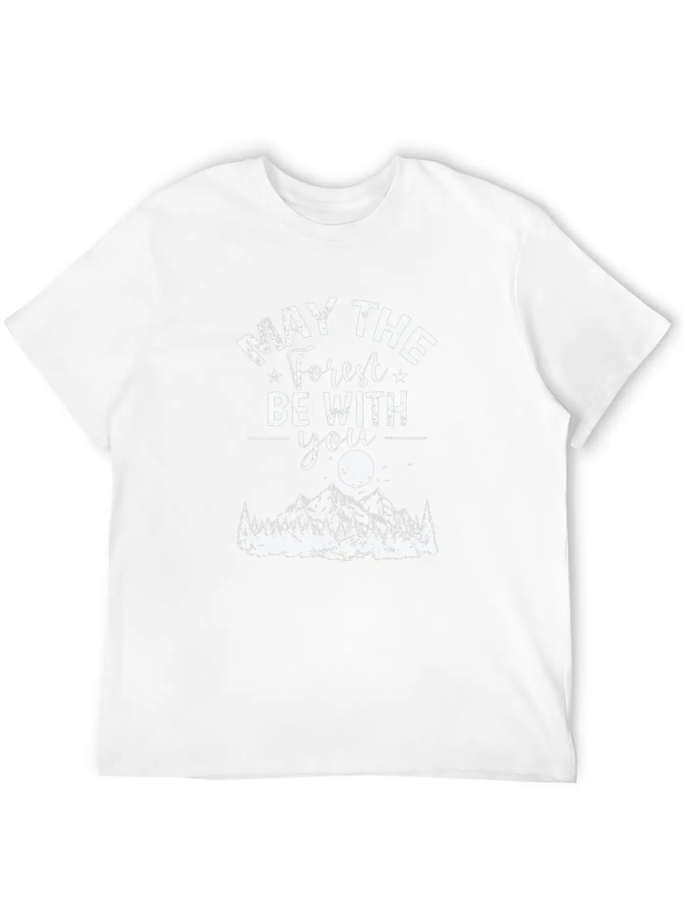 May The Forest Be With You Hiking Nature Breathable Soft Cotton T-Shirt – Timeless Casual Look
