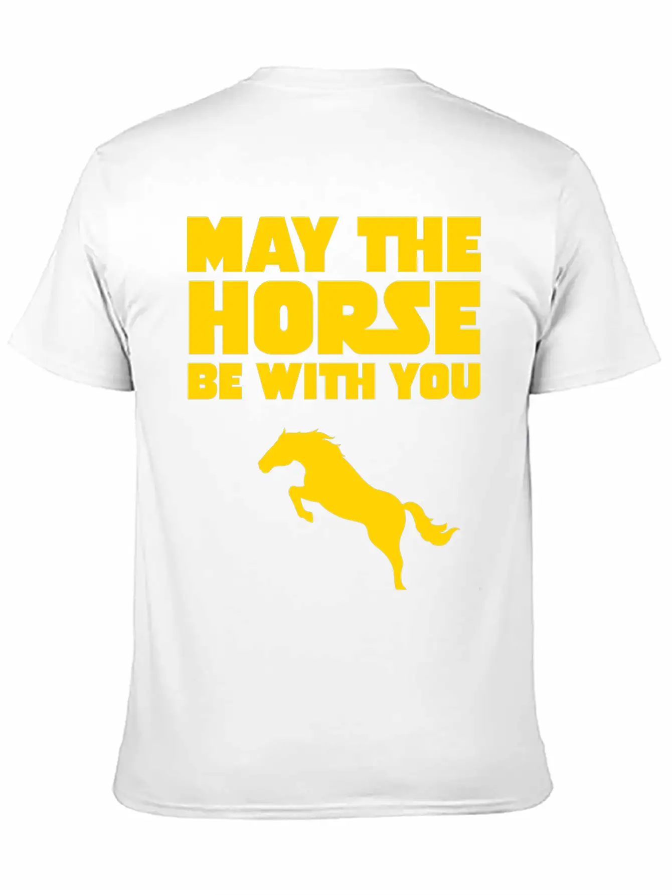 May The Horse Be With You Unisex Short Sleeve Soft Cotton T-Shirt – Casual Everyday Wear