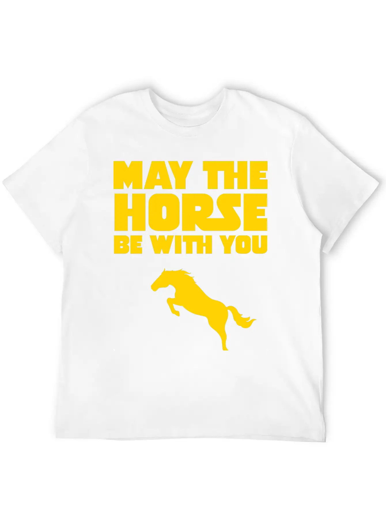May The Horse Be With You Unisex Short Sleeve Soft Cotton T-Shirt – Casual Everyday Wear