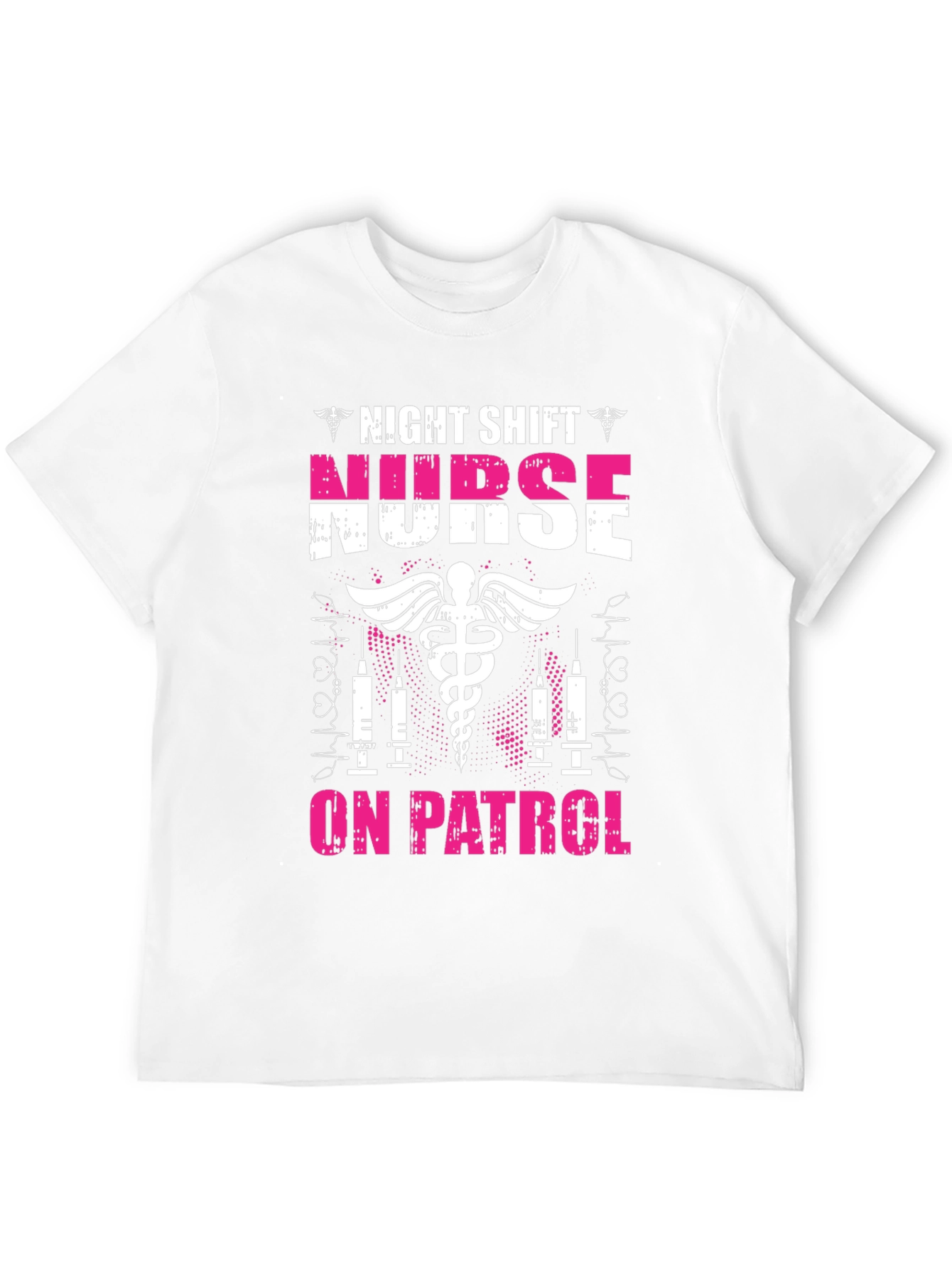 Night Shift Nurse On Patrol Graphic T-Shirt