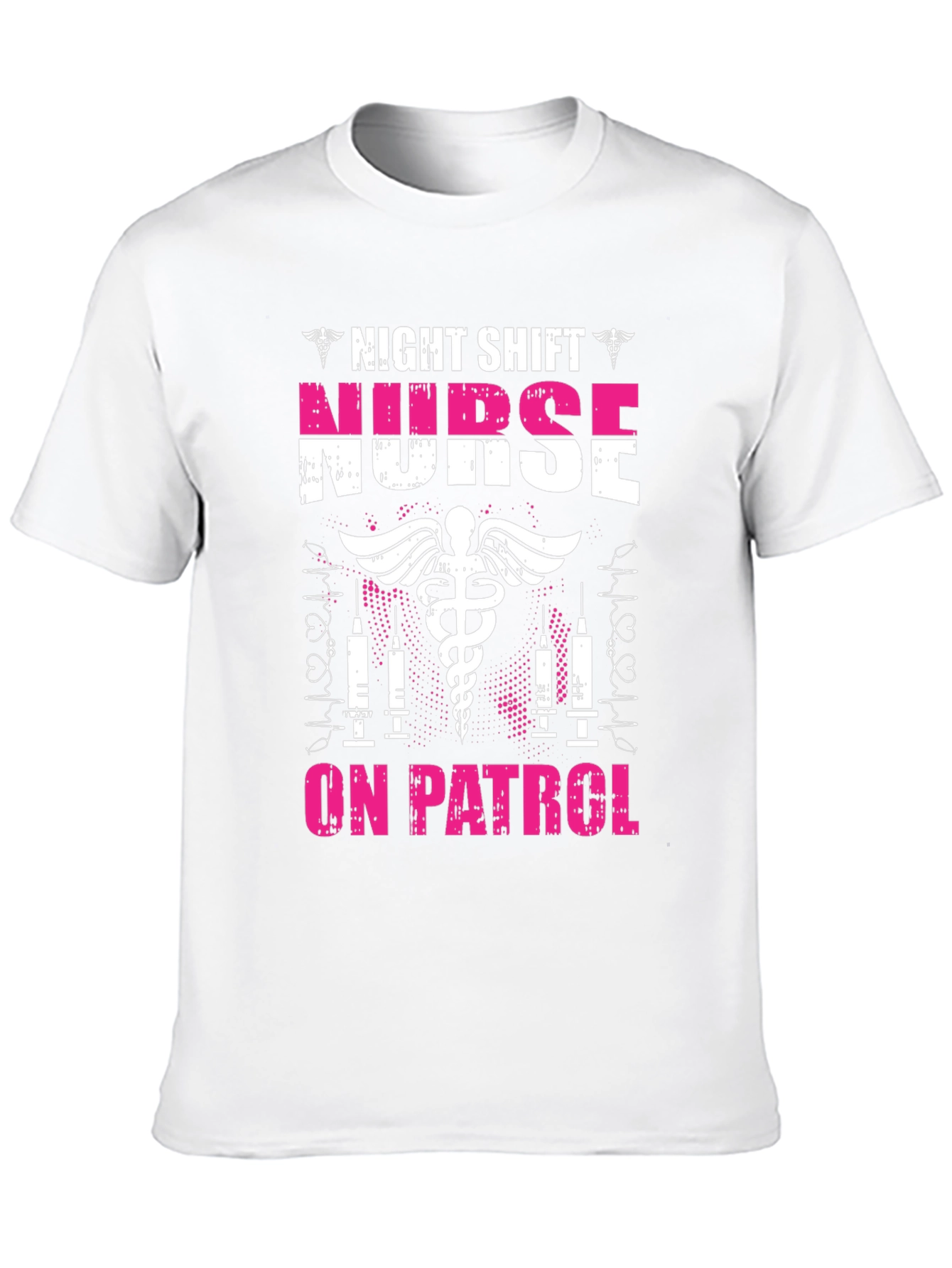 Night Shift Nurse On Patrol Graphic T-Shirt
