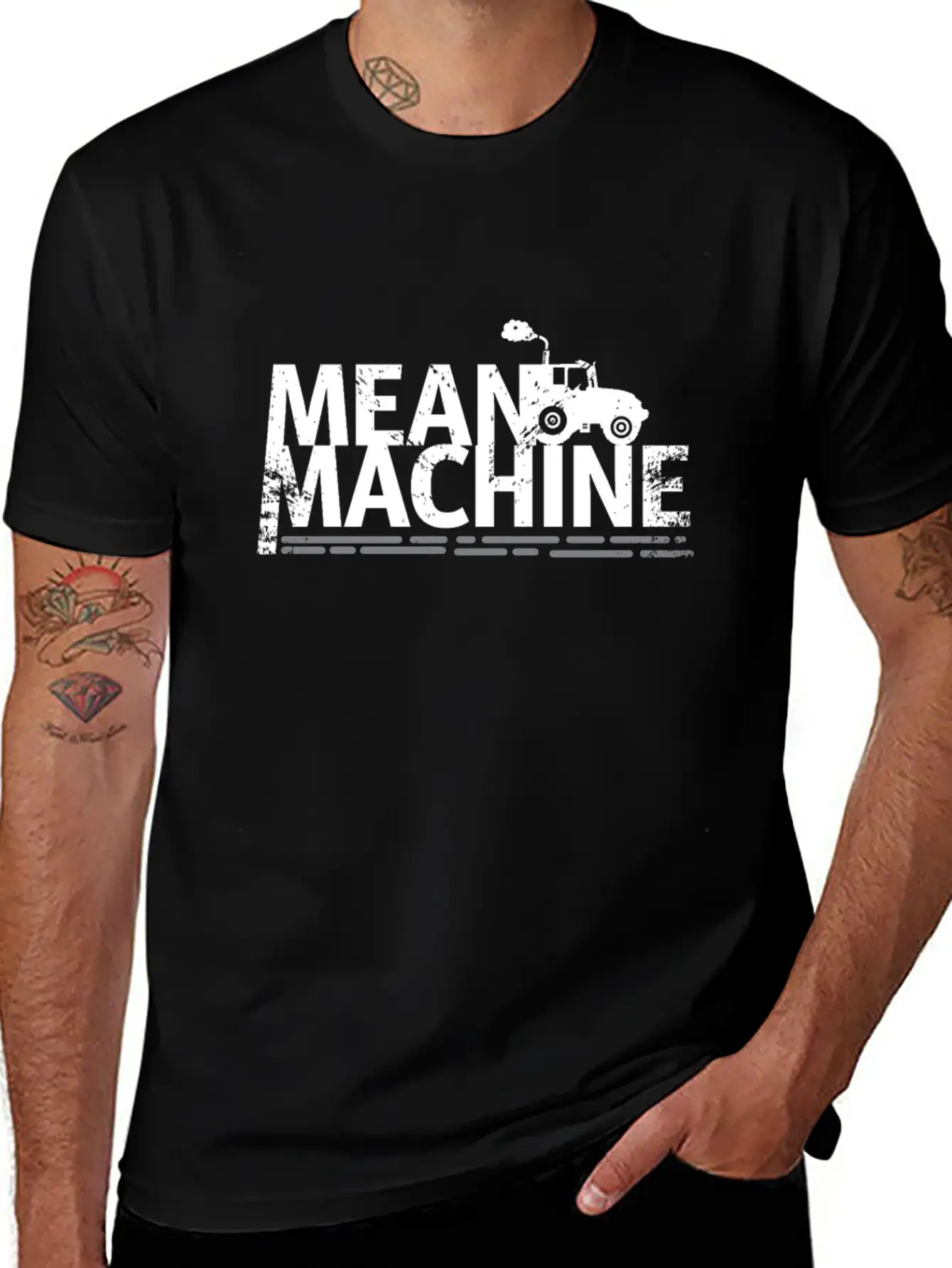 Mean Machine Tractor Kids Farmer Gift Christmas Unisex Casual T-Shirt – Clean Design For Daily Comfort